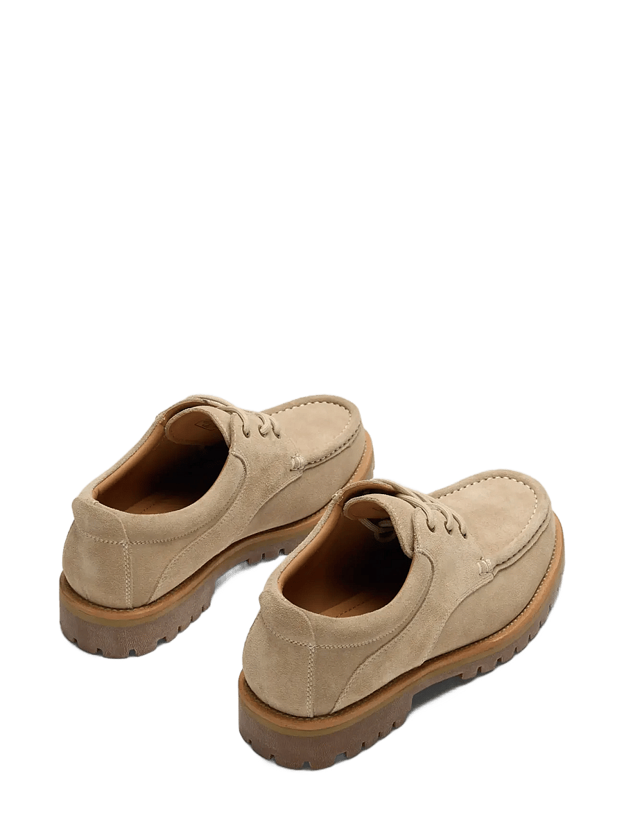 Selected - SLMHOLGER SUEDE BOAT SHOE NOOS - chaussures moc toe - sand - 1
