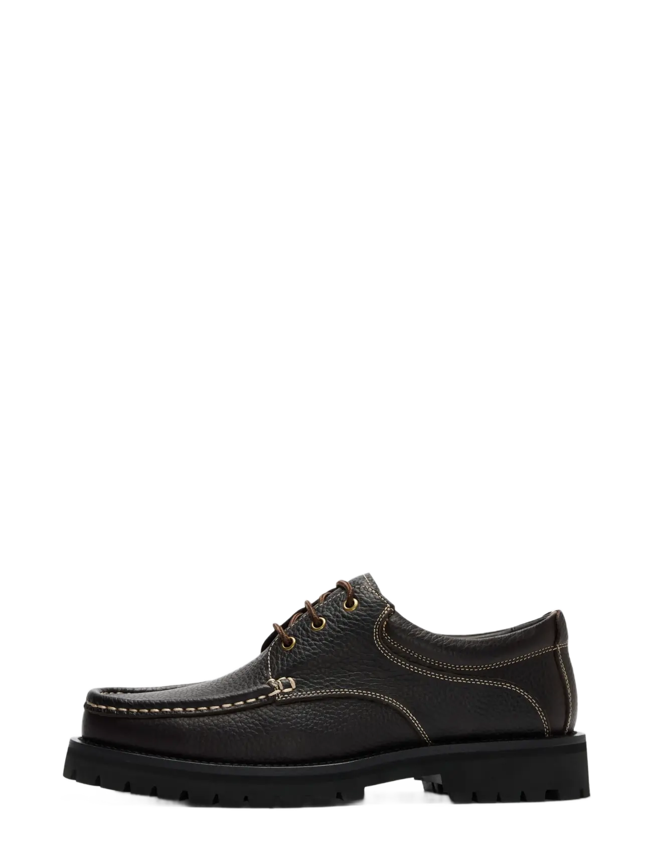 Selected SLMHOLGER LEATHER BOAT SHOE - Streetstyle - DEMITASSE / brown