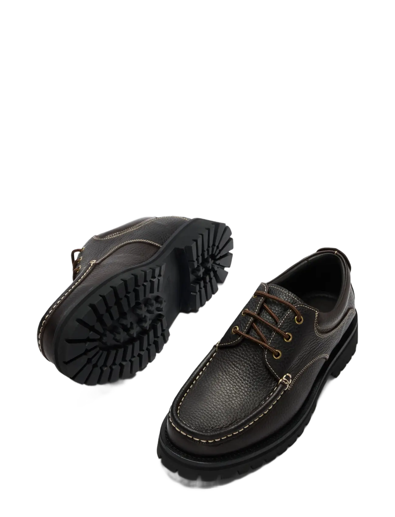 Selected - SLMHOLGER LEATHER BOAT SHOE - shoppa efter tillfälle - demitasse - 1