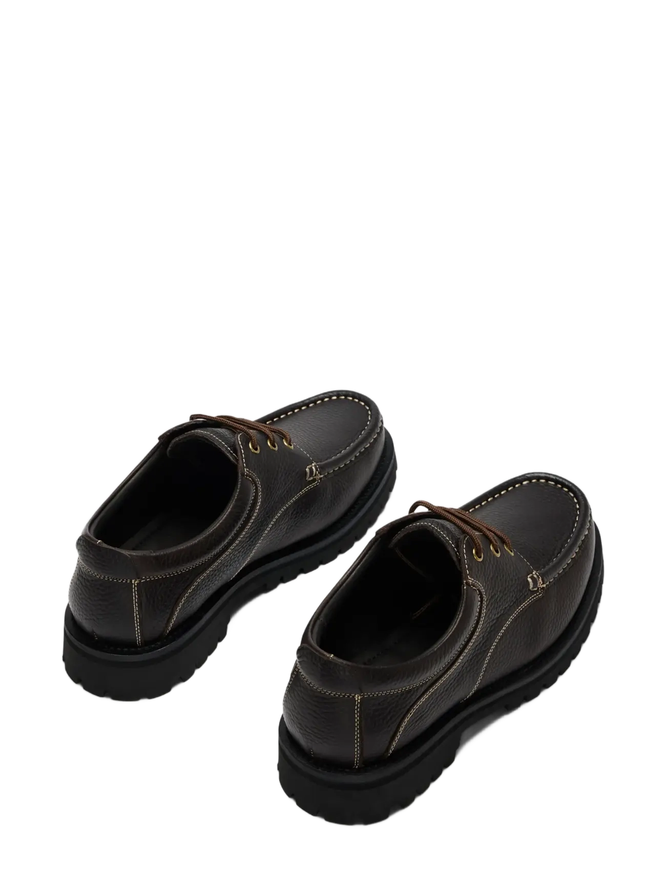 Selected - SLMHOLGER LEATHER BOAT SHOE - shoppa efter tillfälle - demitasse - 2