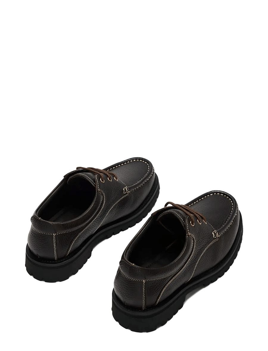 Selected - SLMHOLGER LEATHER BOAT SHOE - shoppa efter tillfälle - demitasse - 2