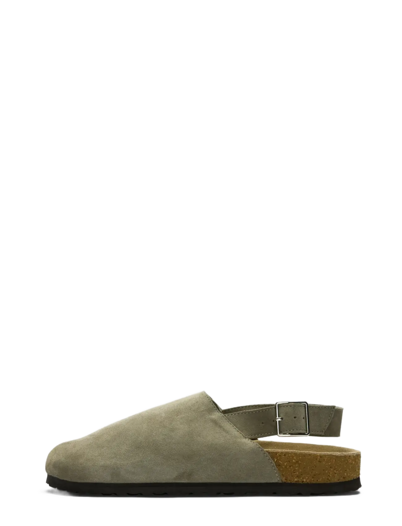 Selected SLHBASTIAN SUEDE MULE - Chaussures - DEEP LICHEN GREEN / khaki/green