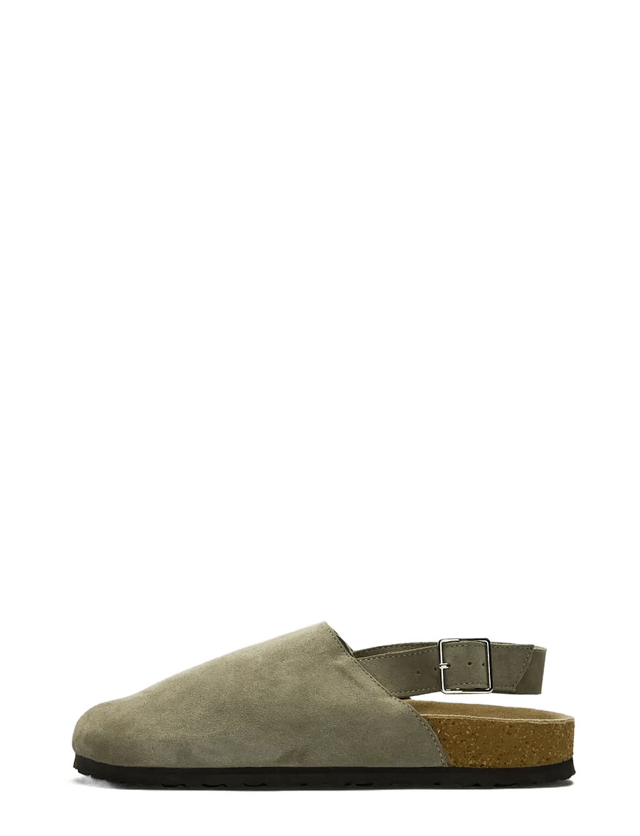 Selected - SLHBASTIAN SUEDE MULE - osta olukorra järgi - deep lichen green - 0