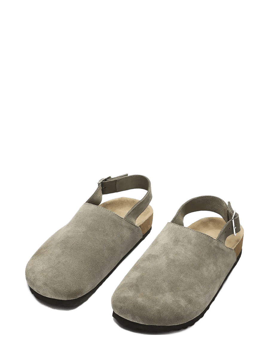 Selected - SLHBASTIAN SUEDE MULE - osta olukorra järgi - deep lichen green - 1