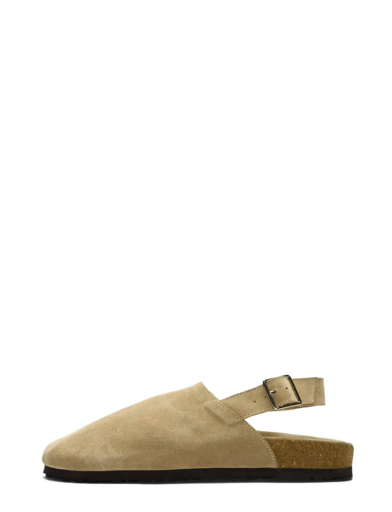 Selected SLHBASTIAN SUEDE MULE - Mules & Clogs - SAND / black