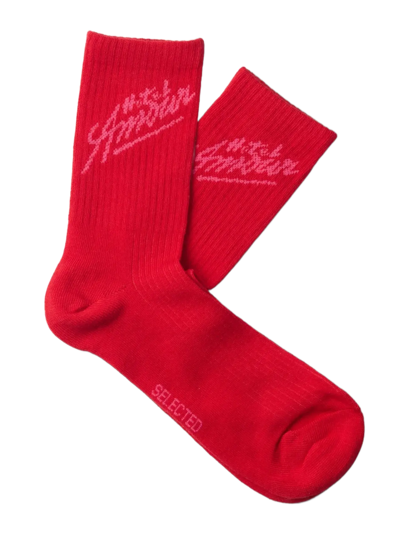 Selected SLHMORTEN AMOUR SOCK - Socks - POINSETTIA / red