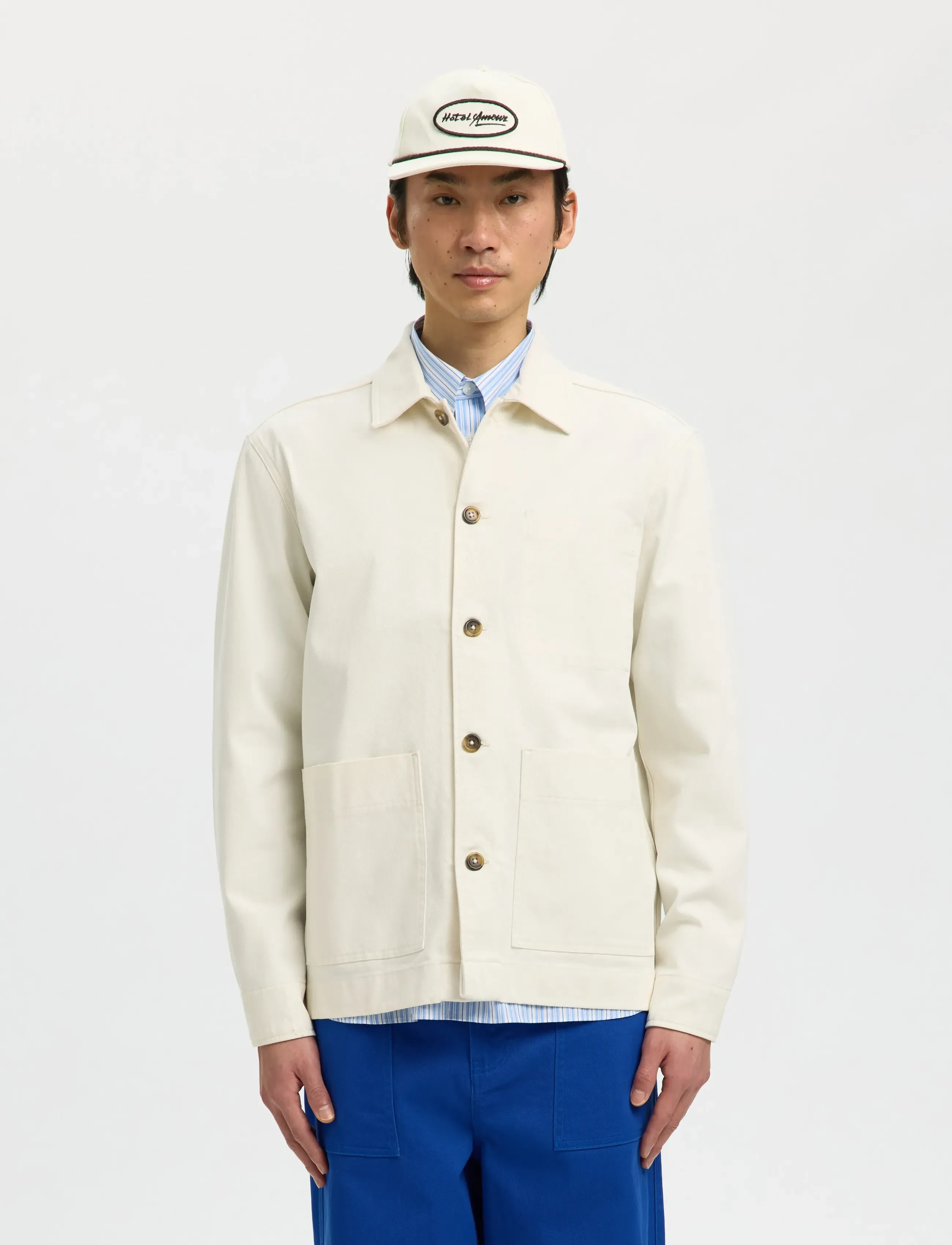 Selected SLHLAURITS AMOUR CAP - Kolekcje - EGRET / cream