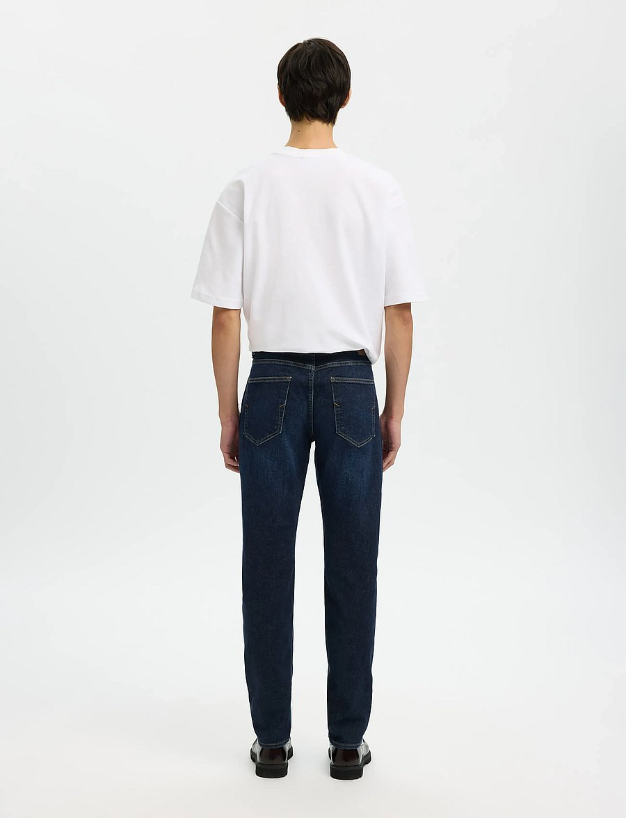 Selected - SLH75-SLIM CLEO FLEX DB 615 JEANS NOOS - aptempti džinsai - dark blue denim - 2