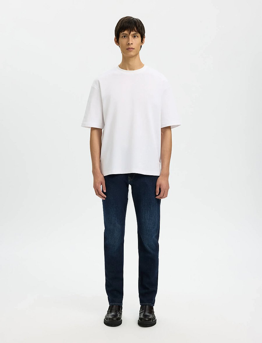 Selected - SLH75-SLIM CLEO FLEX DB 615 JEANS NOOS - aptempti džinsai - dark blue denim - 3