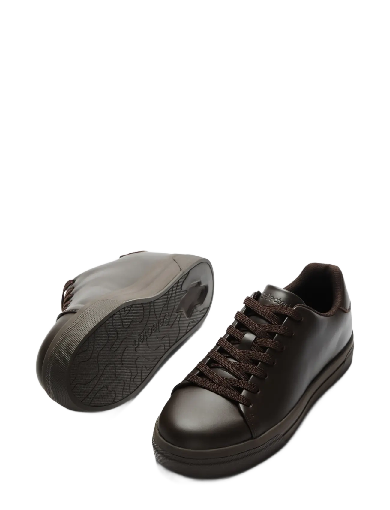 Selected - SLMDAVID CHUNKY LEATHER SNEAKER 2.0 NOOS - låga sneakers - delicioso - 2