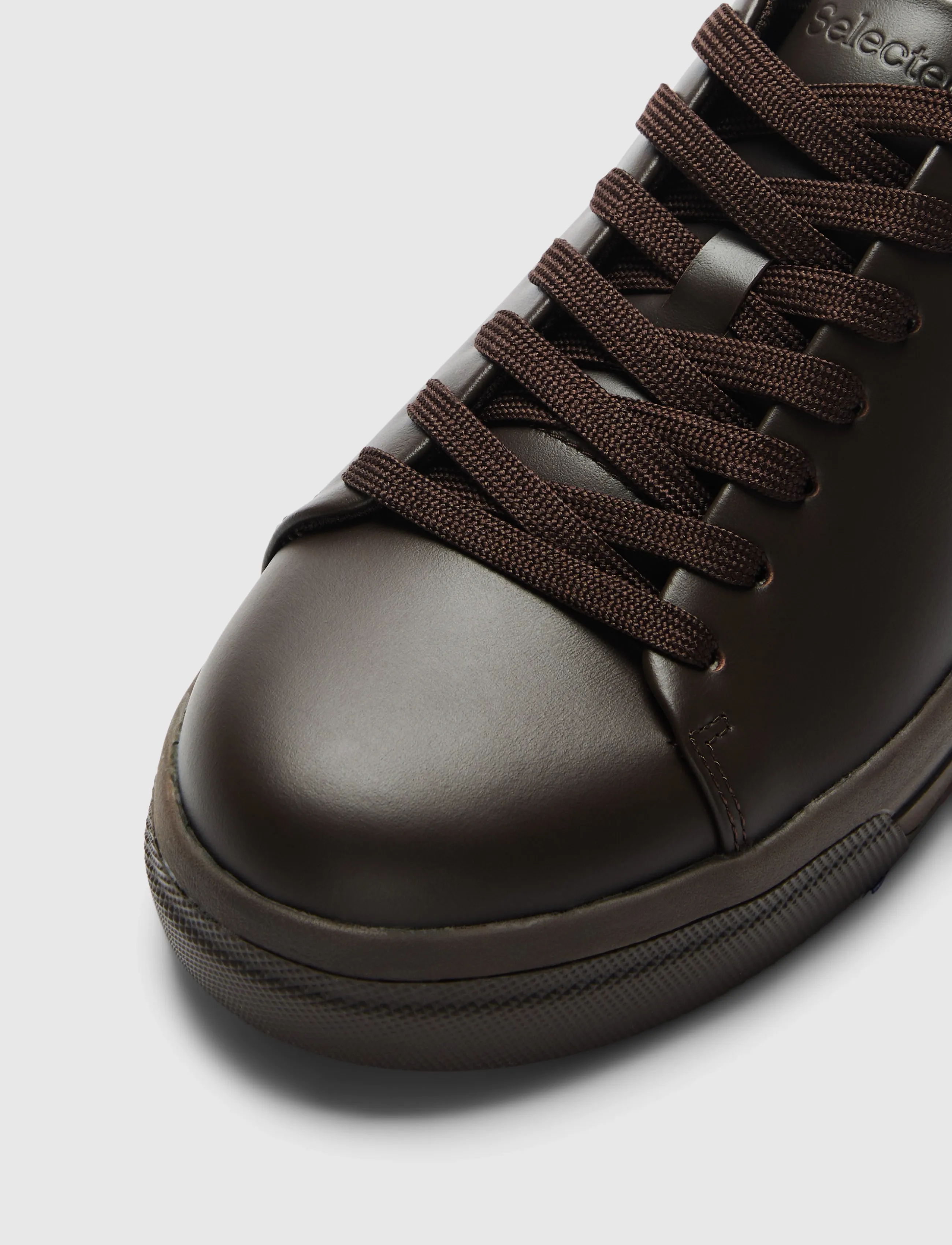 Selected - SLMDAVID CHUNKY LEATHER SNEAKER 2.0 NOOS - låga sneakers - delicioso - 3
