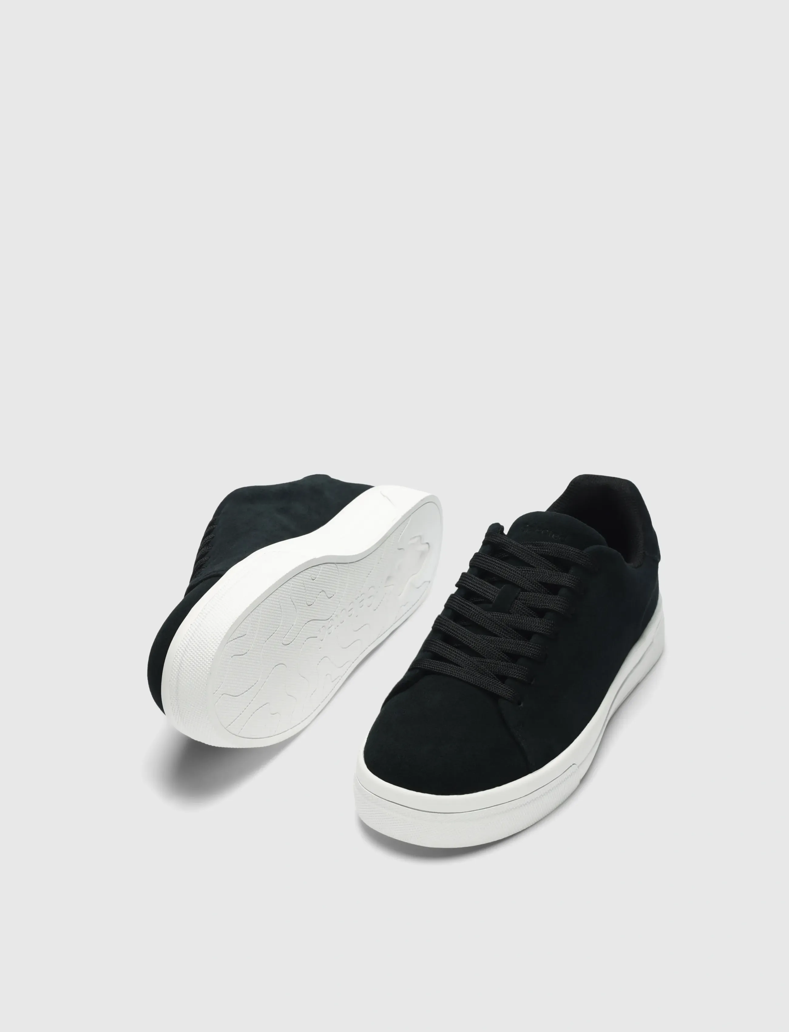 Selected - SLMDAVID CHUNKY SUEDE SNEAKER 2.0 NOOS - lave sneakers - black - 1