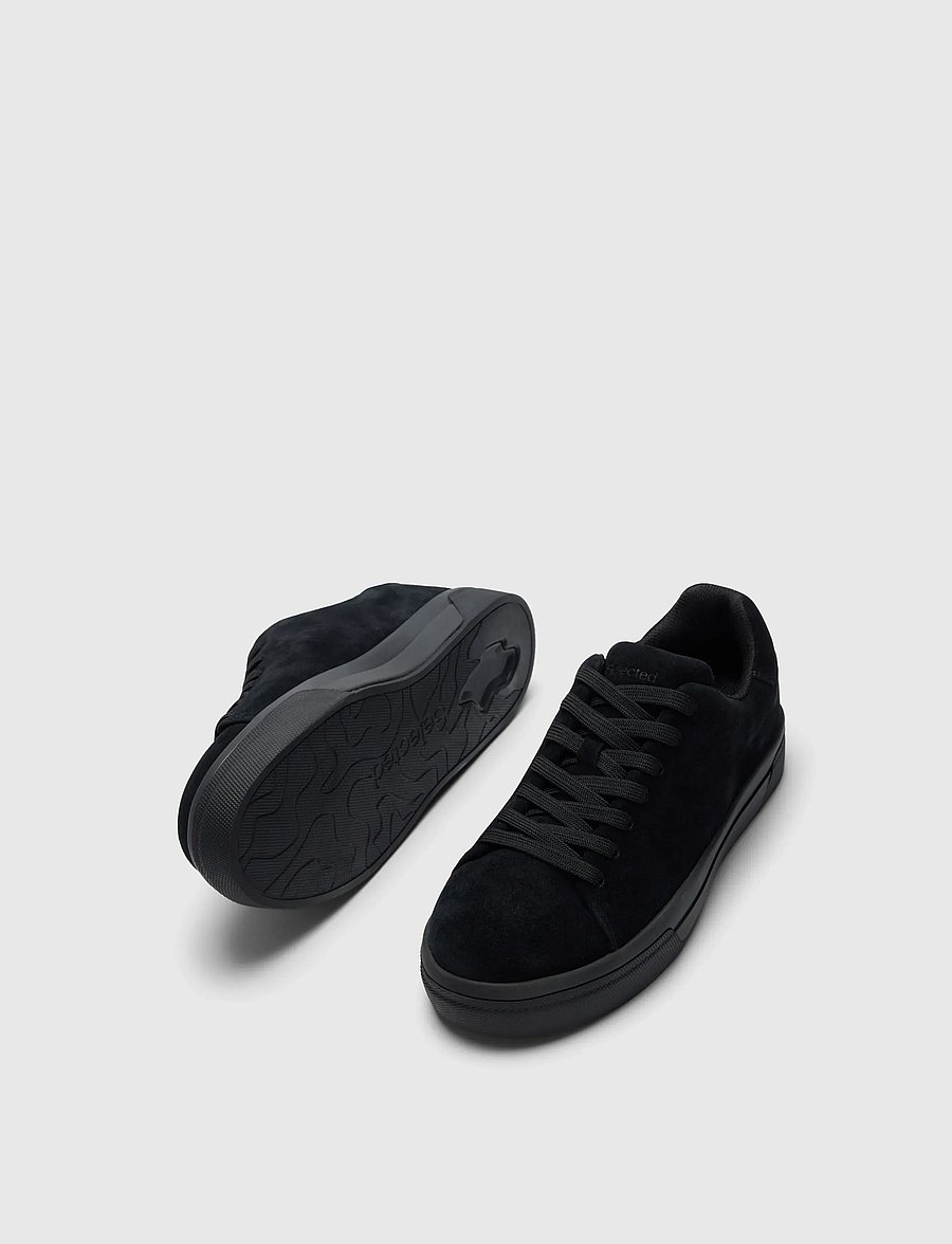 Selected - SLMDAVID CHUNKY SUEDE SNEAKER 2.0 NOOS - low-top sneaker - black - 1