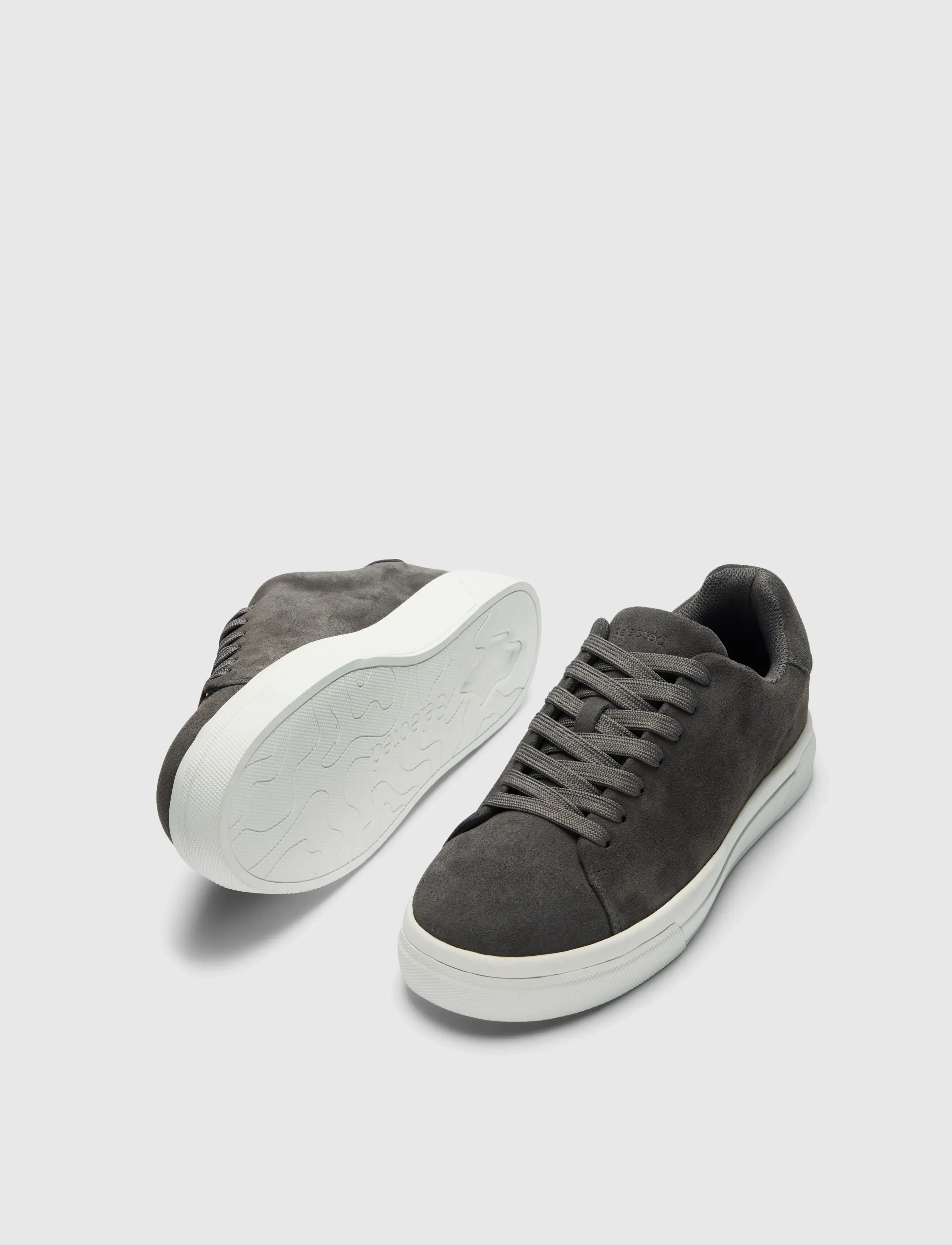 Selected - SLMDAVID CHUNKY SUEDE SNEAKER 2.0 NOOS - lave sneakers - dark grey - 1