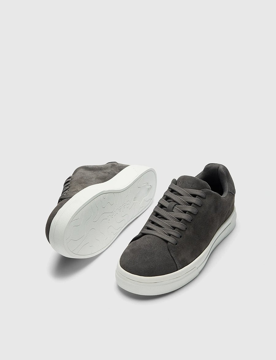 Selected - SLMDAVID CHUNKY SUEDE SNEAKER 2.0 NOOS - low-top sneaker - dark grey - 1