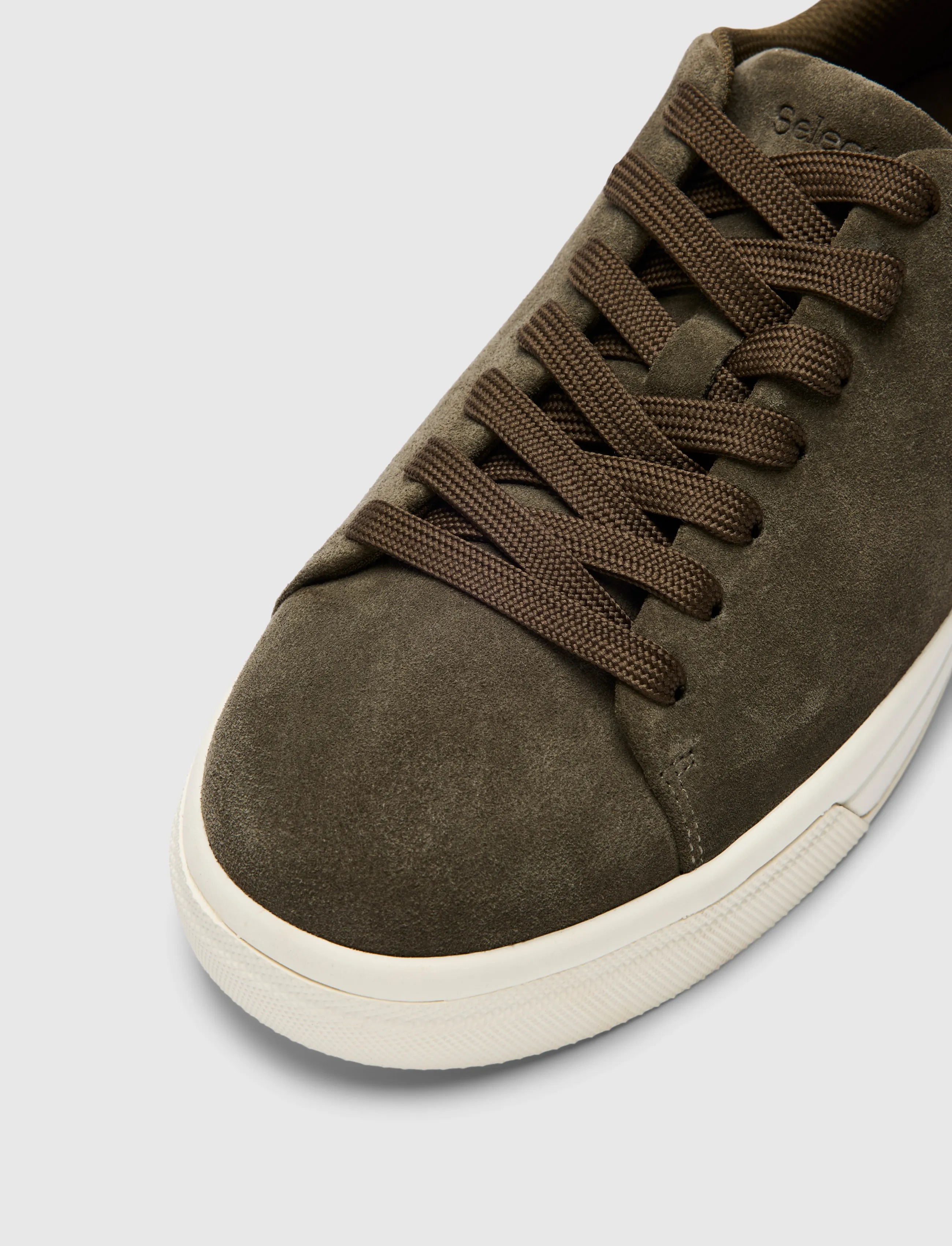 Selected - SLMDAVID CHUNKY SUEDE SNEAKER 2.0 NOOS - lave sneakers - olive night - 3