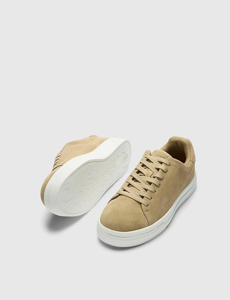 Selected - SLMDAVID CHUNKY SUEDE SNEAKER 2.0 NOOS - low-top sneaker - sand - 1