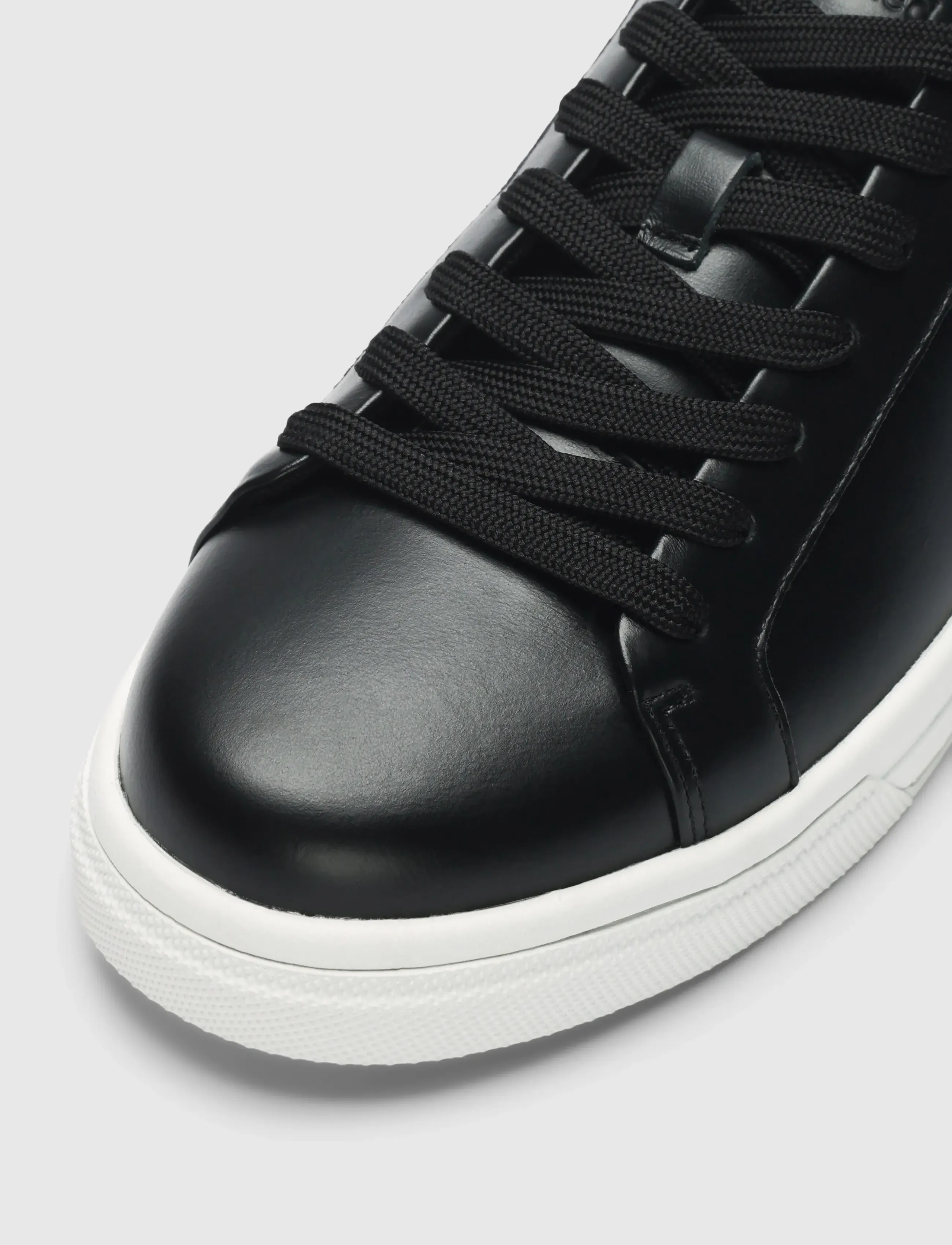 Selected - SLMEVAN LEATHER SNEAKER 2.0 NOOS - niedriger schnitt - black - 3
