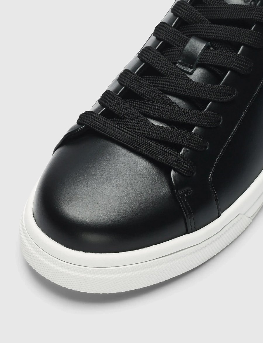 Selected - SLMEVAN LEATHER SNEAKER 2.0 NOOS - low-top sneaker - black - 3