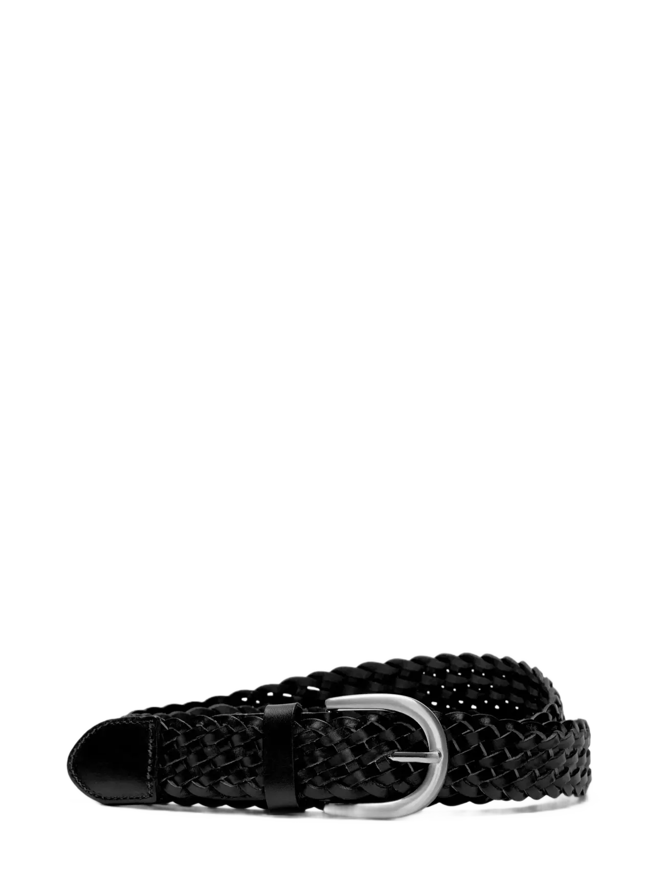 Selected SLMLOUIS BRAIDED LEATHER BELT - Selected - BLACK / black