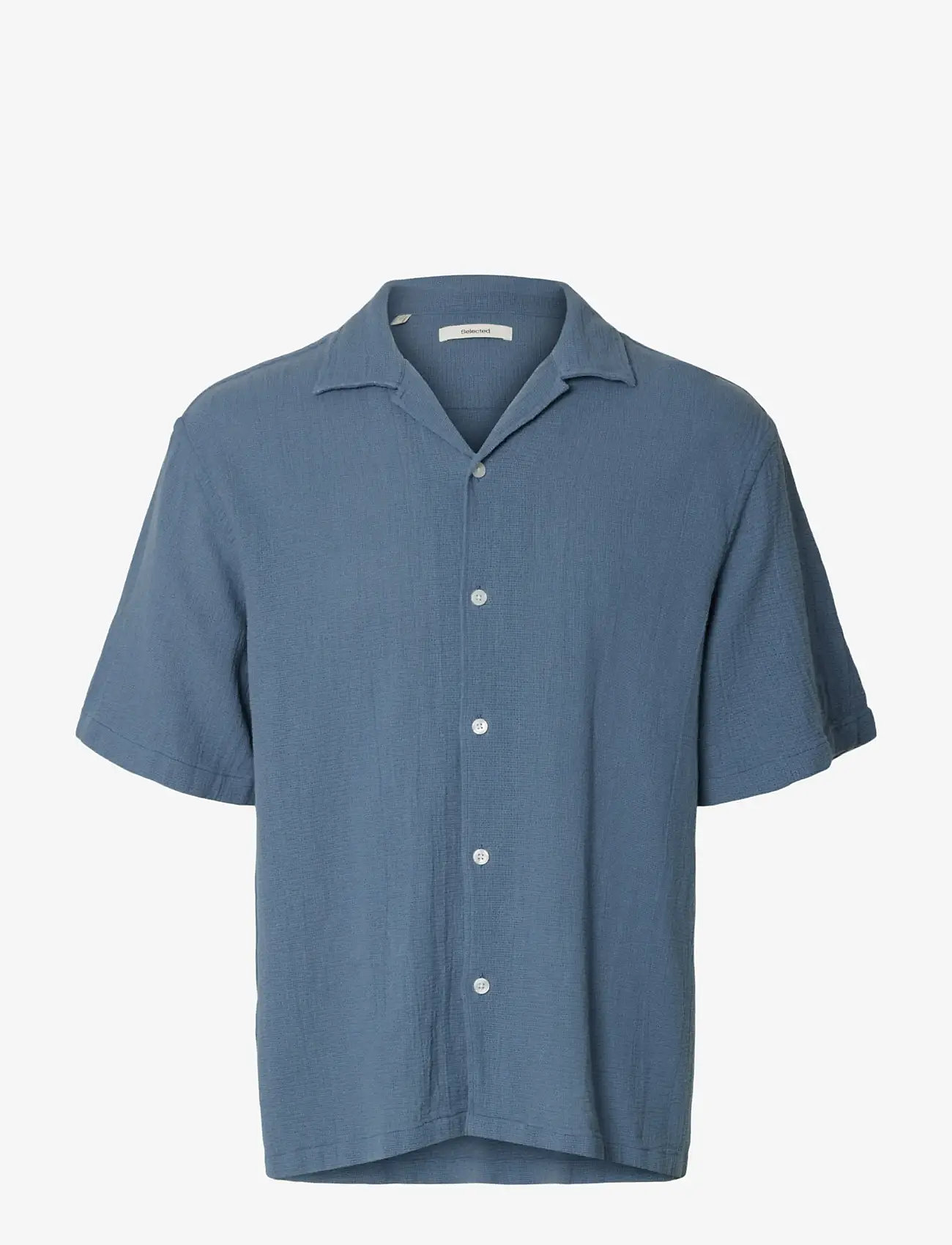 Selected - SLHRLXCAL SS SHIRT RESORT - kortærmede skjorter - blue mirage - 1