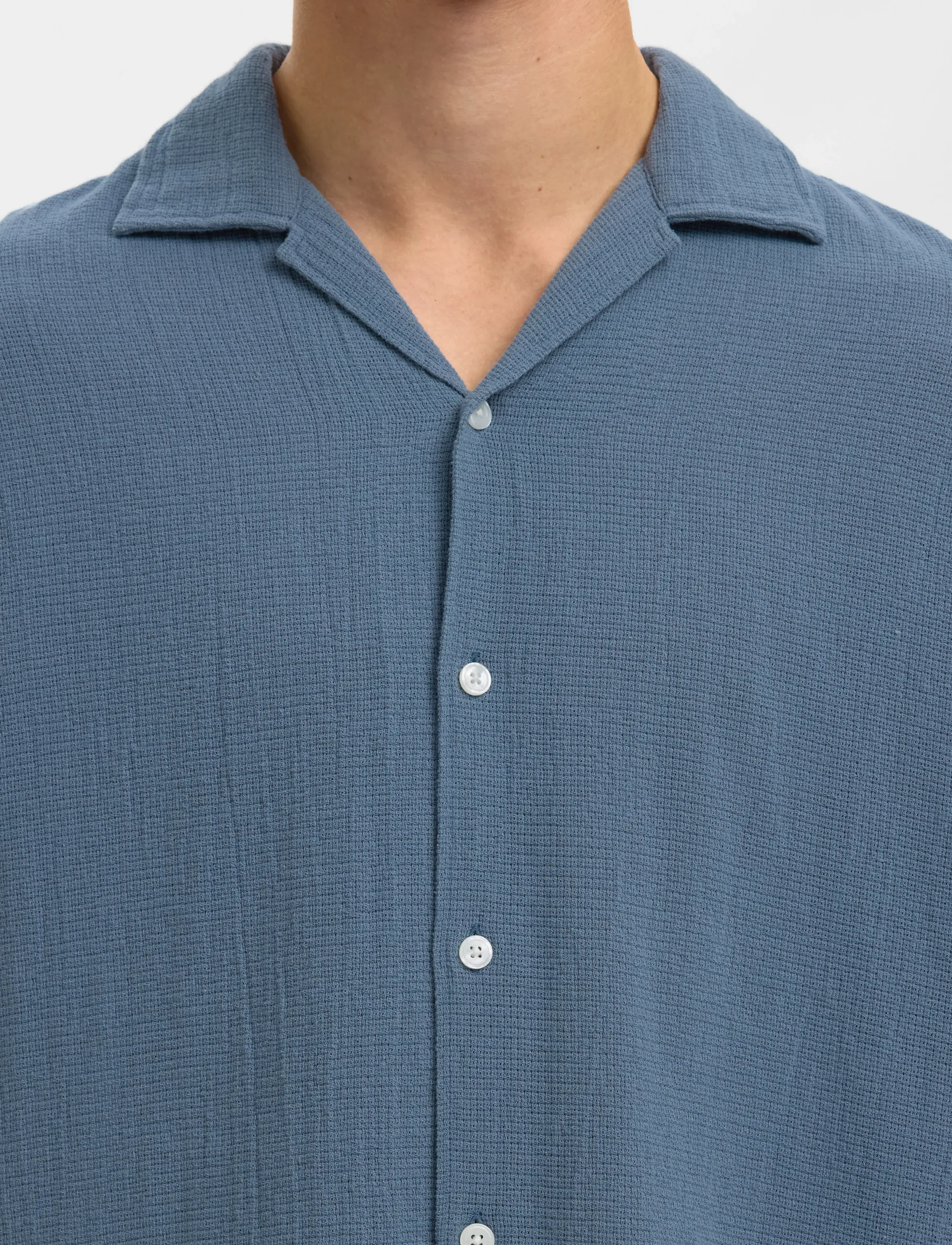 SELECTED Slhrlxcal Ss Shirt Resort kortärmade skjortor herr – bild 4