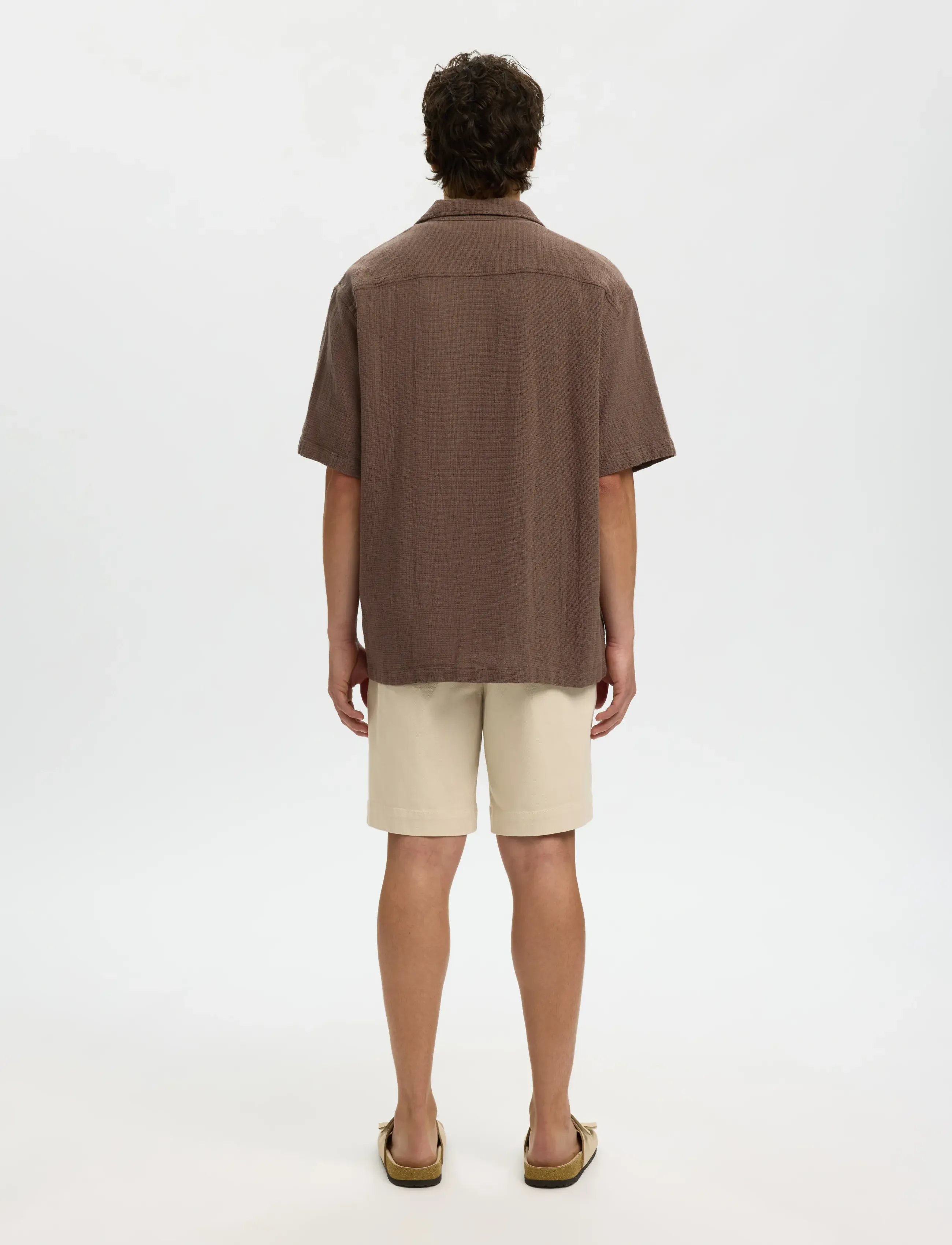Selected - SLHRLXCAL SS SHIRT RESORT - kortærmede skjorter - chocolate chip - 2