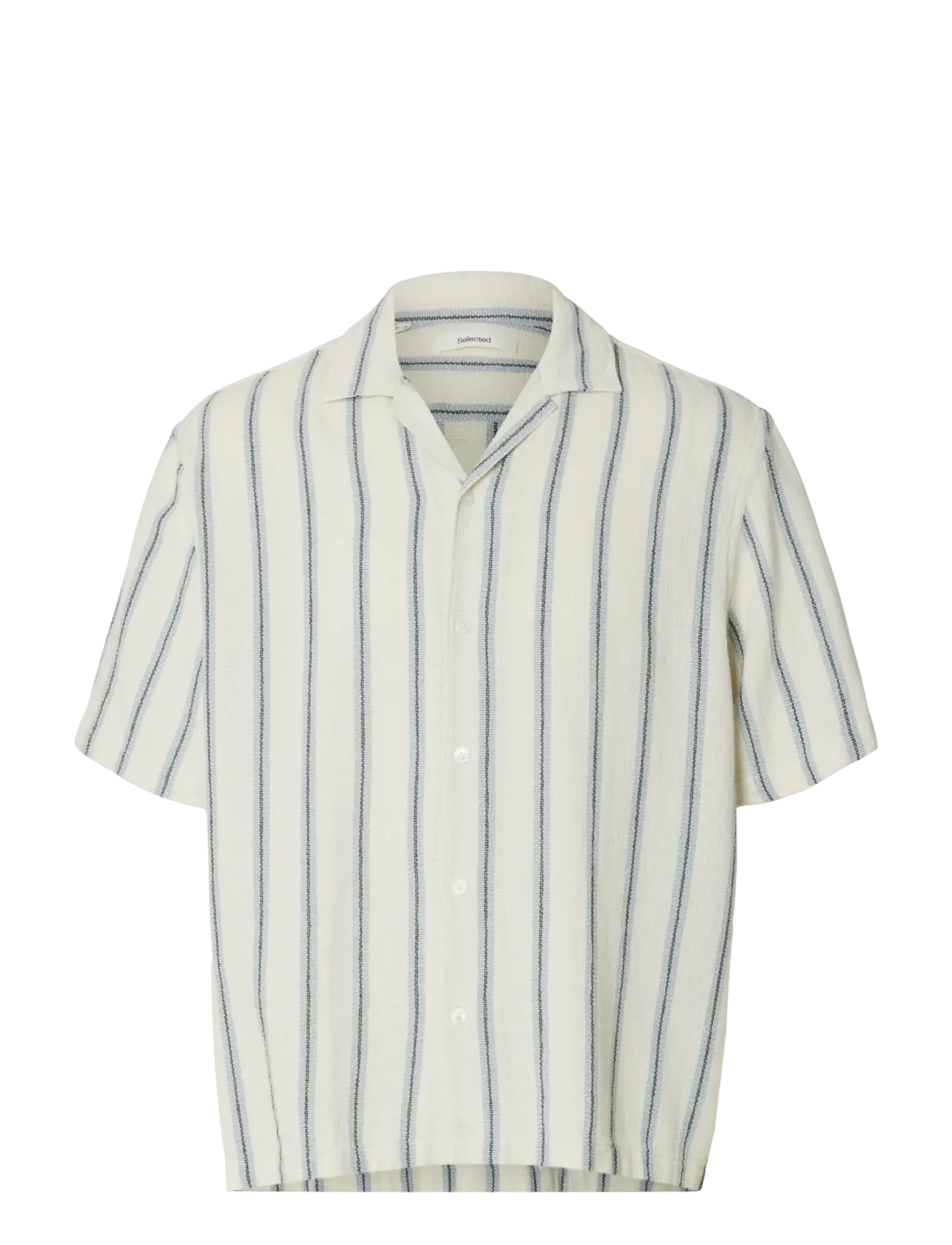 Selected SLHRLXCAL SS SHIRT RESORT - Selected - EGRET / cream