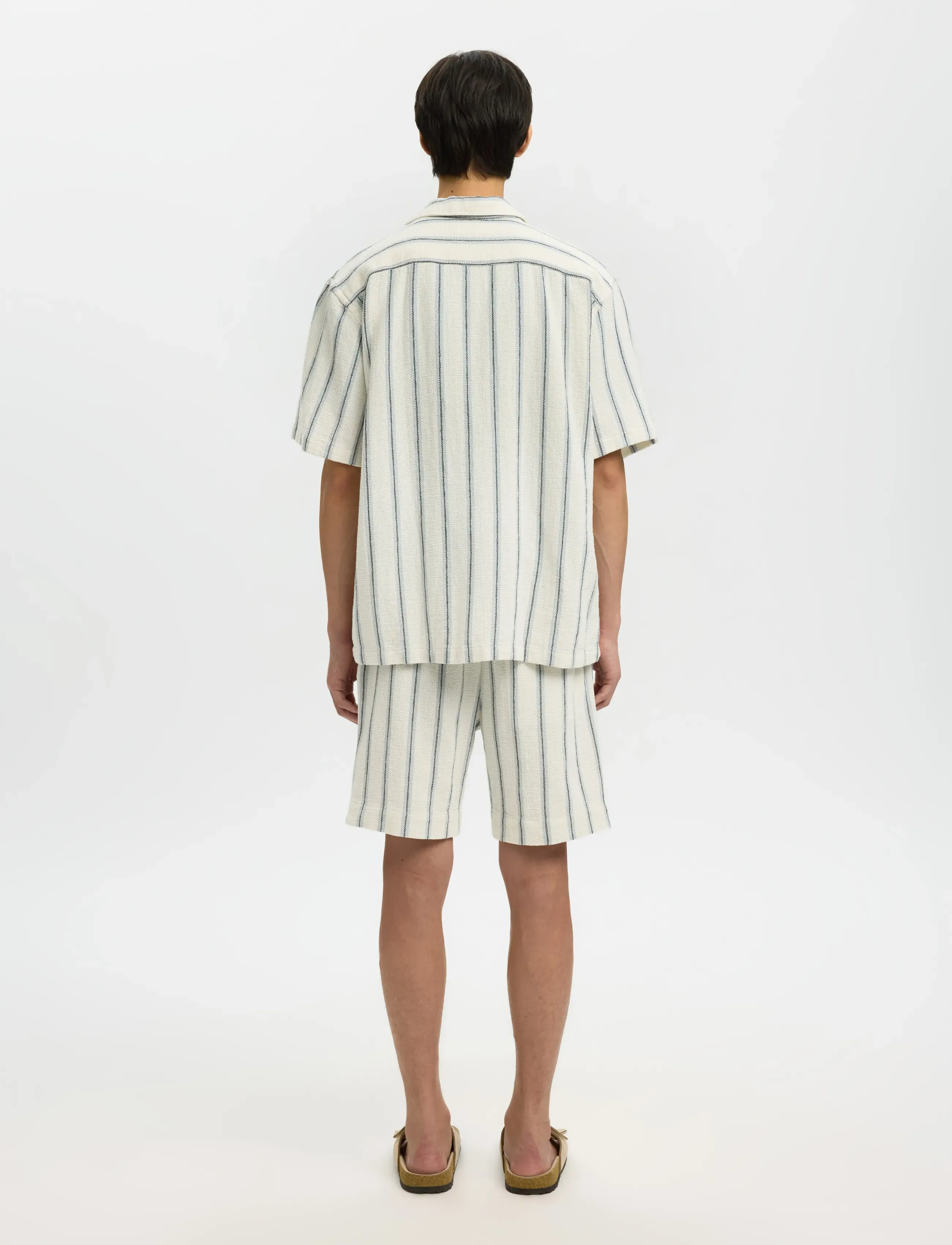 Selected - SLHRLXCAL SS SHIRT RESORT - kortærmede skjorter - egret - 2