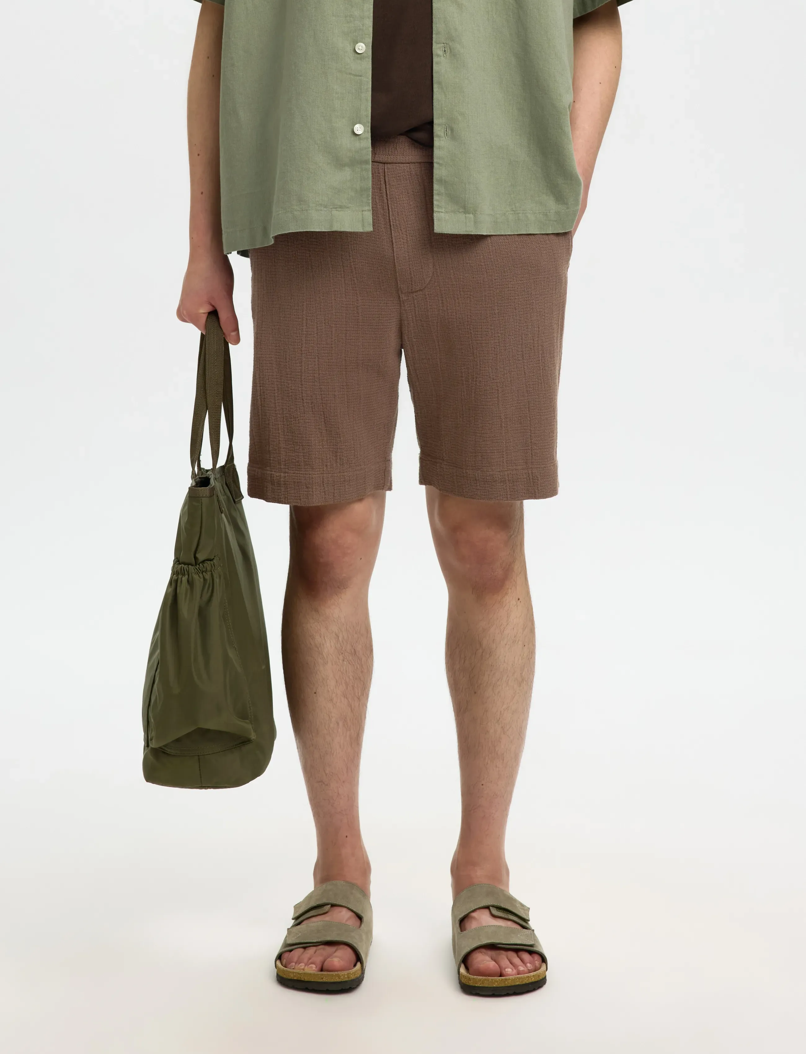 Selected Slhregcal Shorts, XL, Brown, Shorts > Afslappede Shorts, Herre