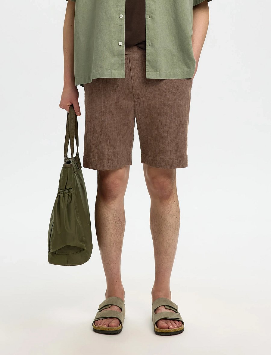 Selected - SLHREGCAL SHORTS - freizeitshorts - chocolate chip - 0