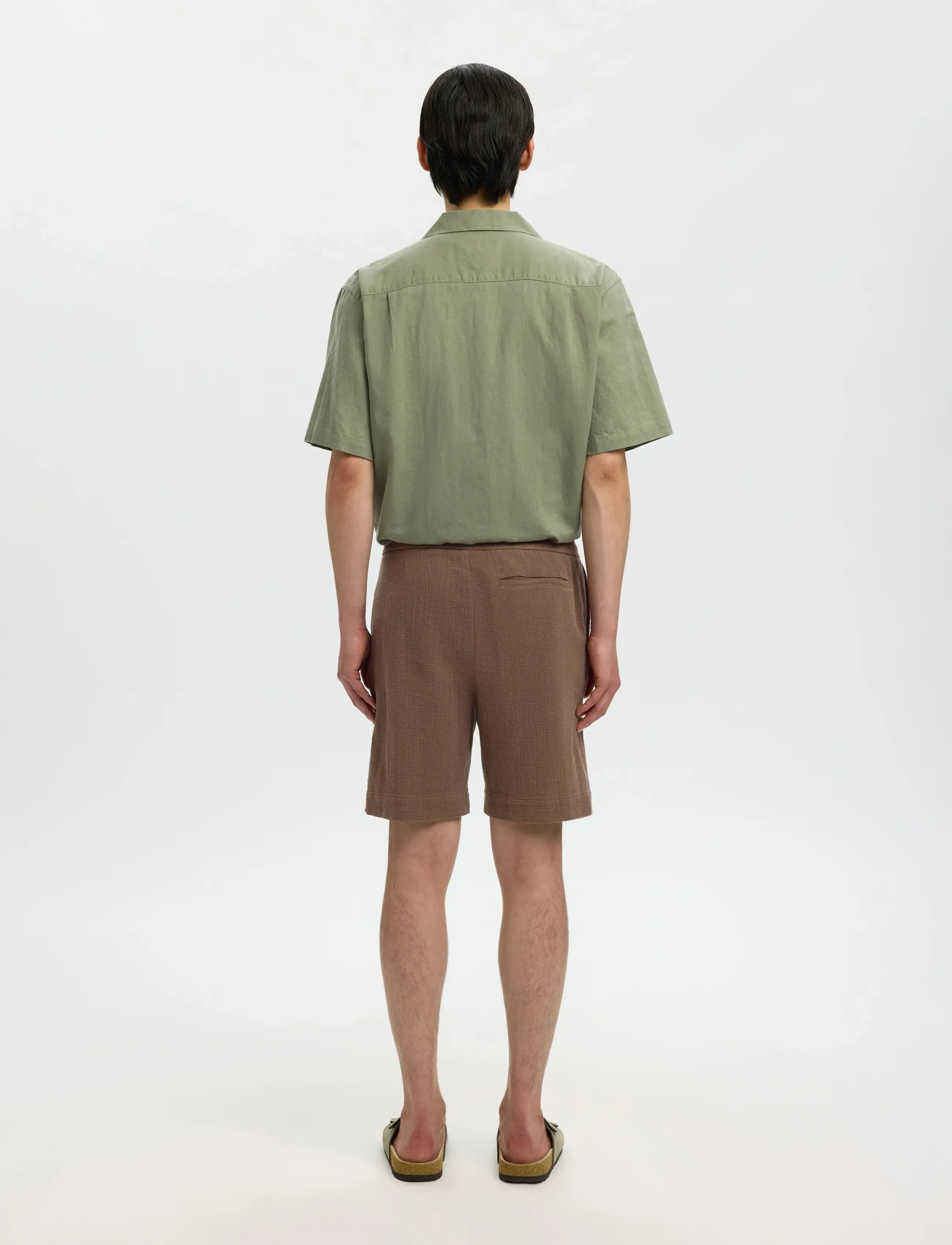 Selected - SLHREGCAL SHORTS - lühikesed vabaajapüksid - chocolate chip - 2
