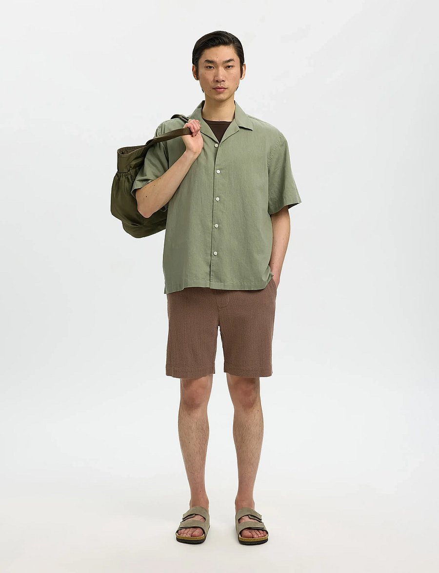 Selected - SLHREGCAL SHORTS - freizeitshorts - chocolate chip - 5