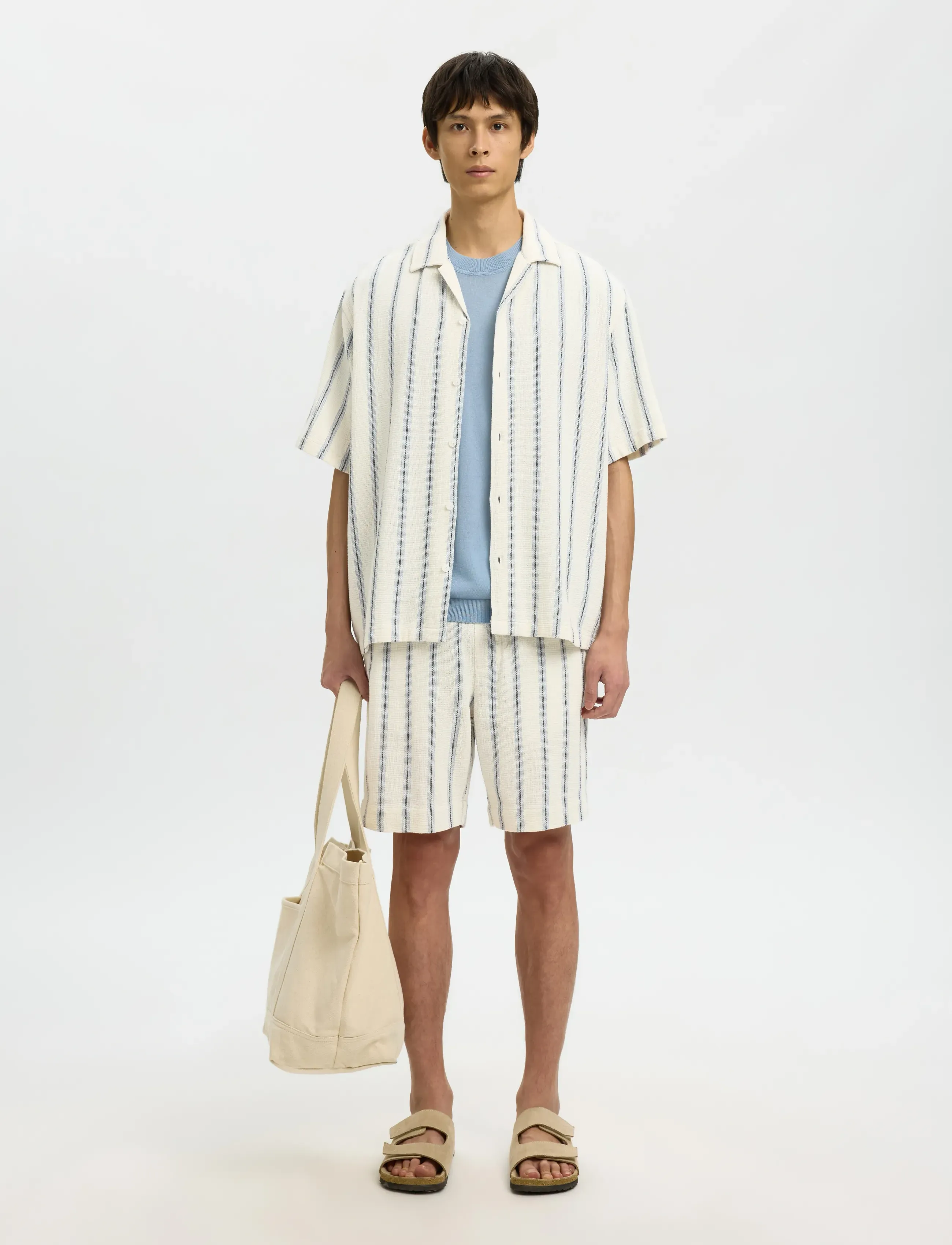 Selected - SLHREGCAL SHORTS - casual shorts - egret - 3