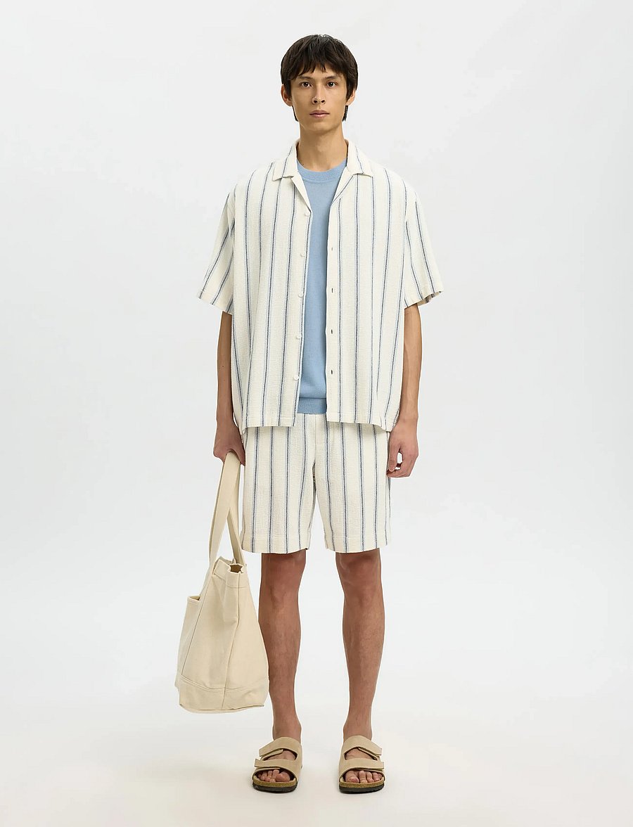 Selected - SLHREGCAL SHORTS - freizeitshorts - egret - 3