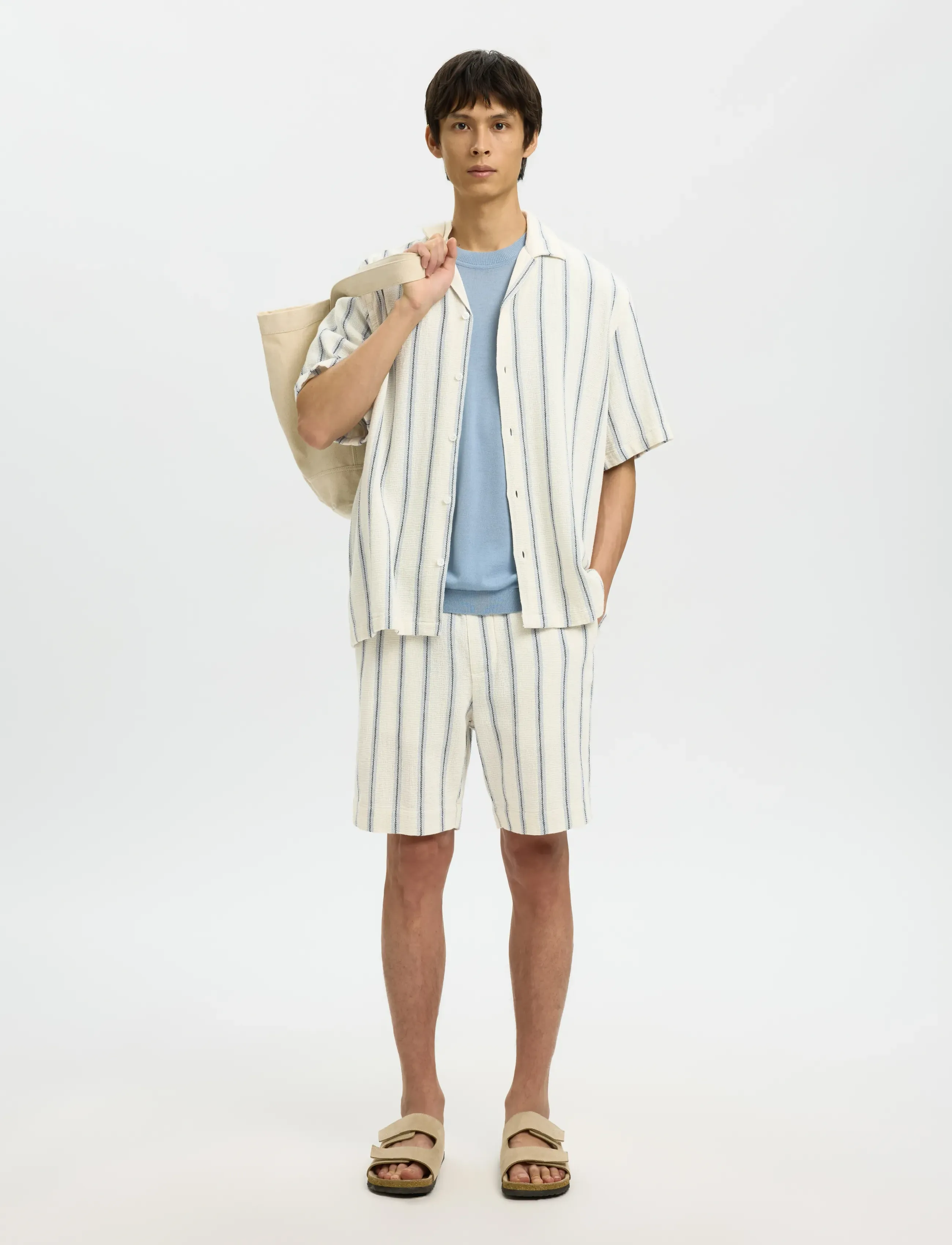 Selected - SLHREGCAL SHORTS - casual shorts - egret - 5