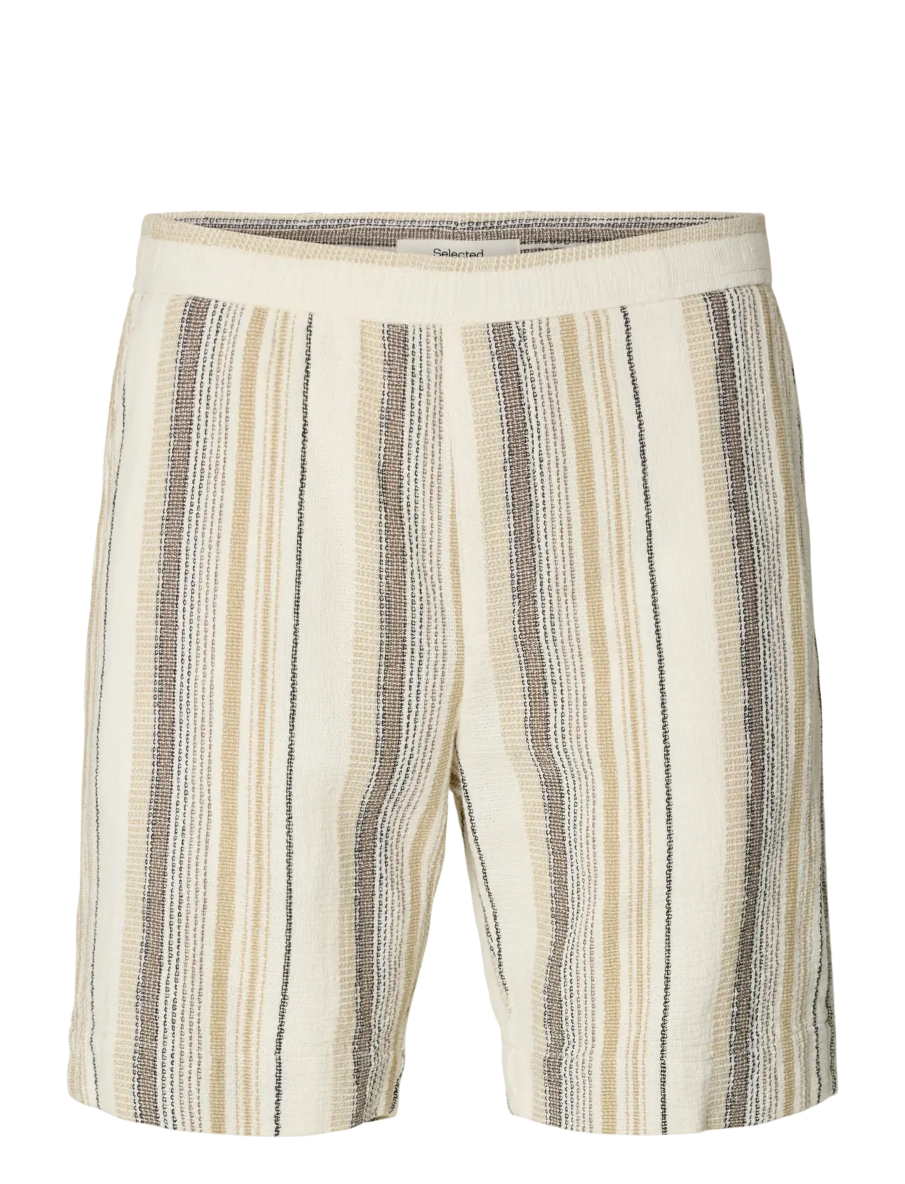 Selected SLHREGCAL SHORTS - Szorty - EGRET / cream