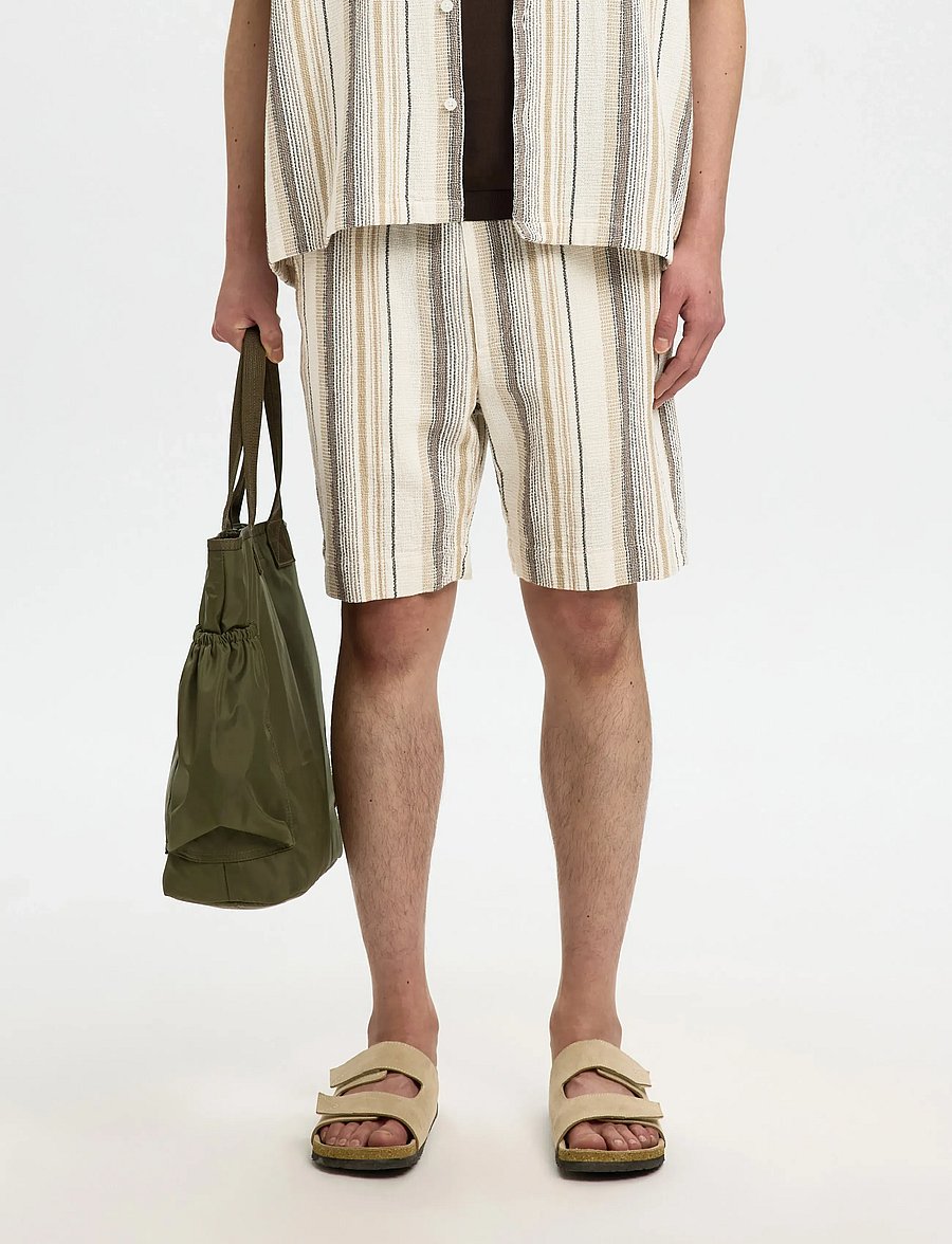 Selected - SLHREGCAL SHORTS - freizeitshorts - egret - 0