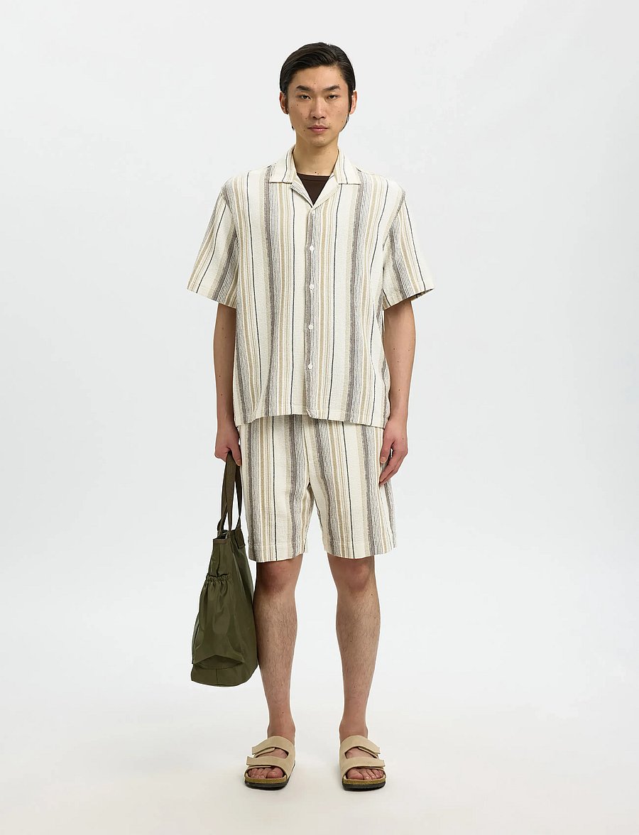 Selected - SLHREGCAL SHORTS - freizeitshorts - egret - 3