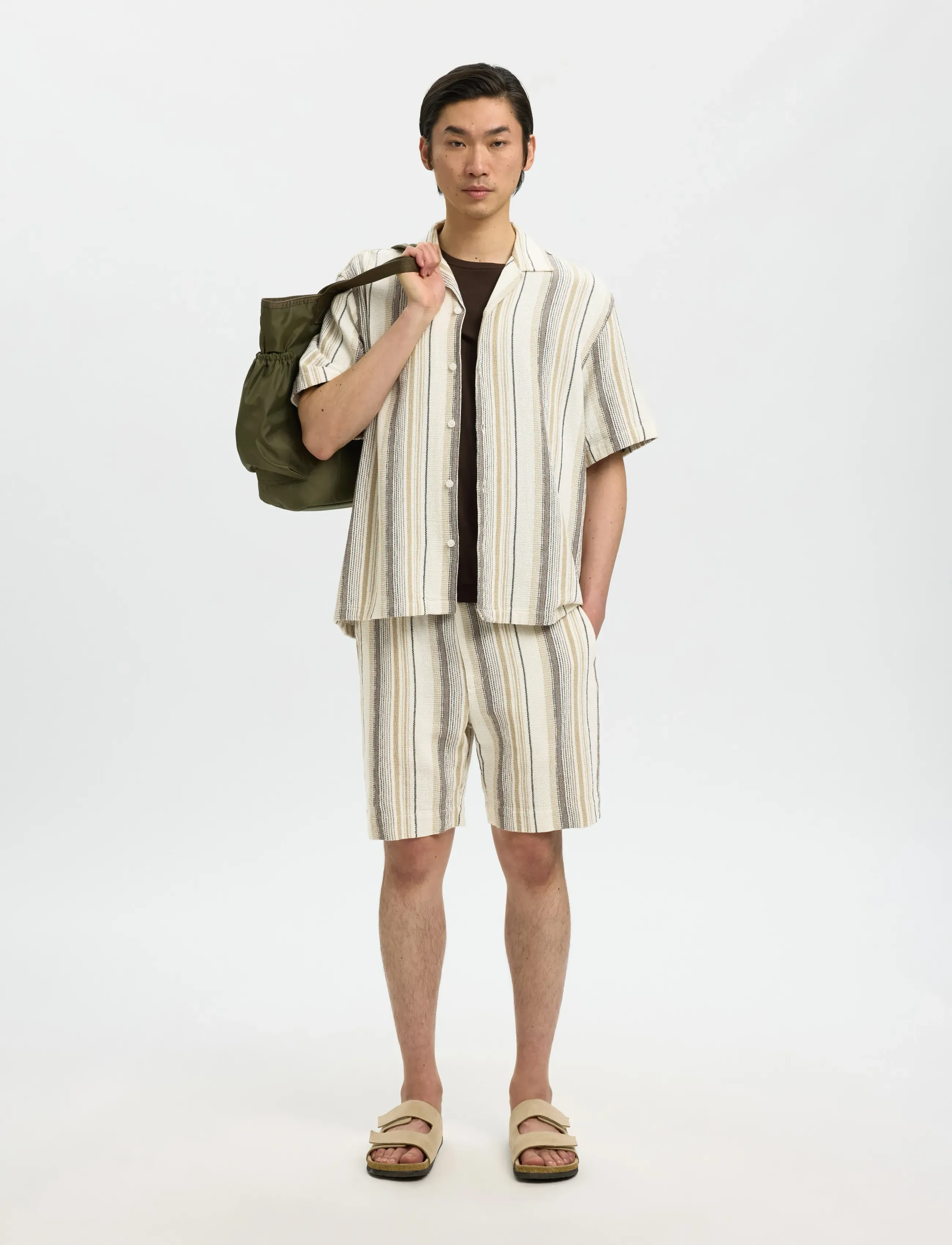 Selected - SLHREGCAL SHORTS - casual shorts - egret - 5