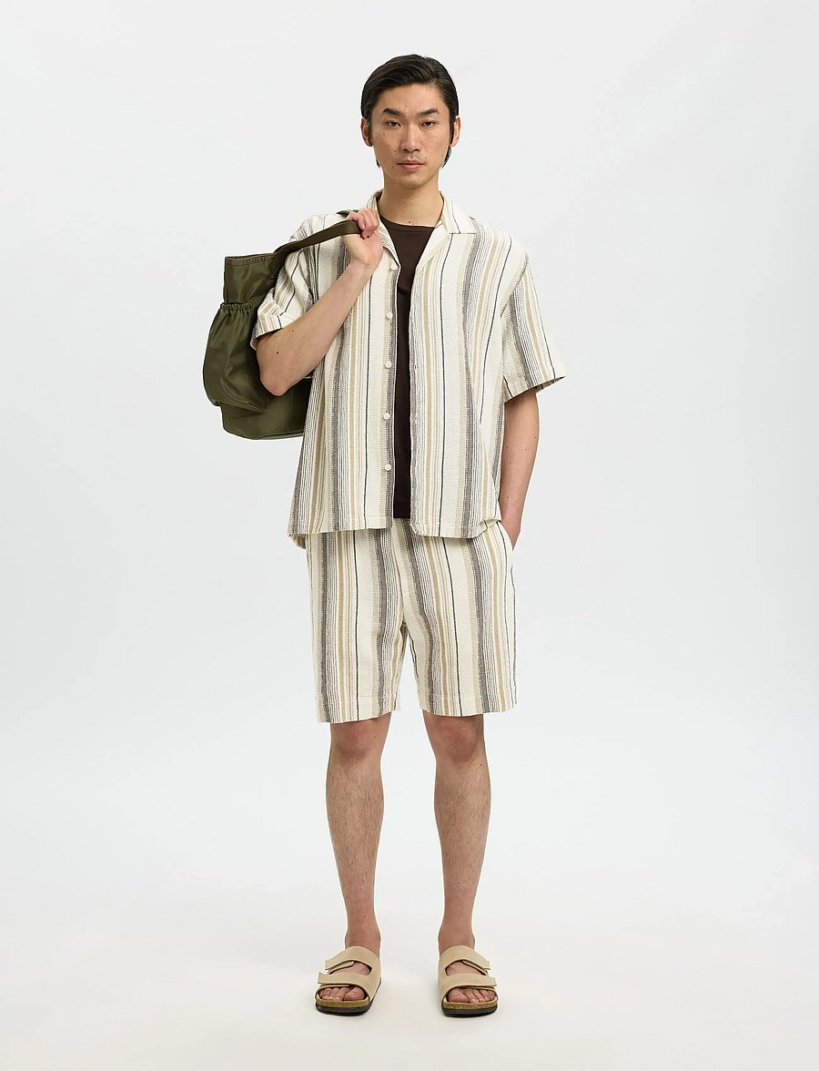 Selected - SLHREGCAL SHORTS - freizeitshorts - egret - 5