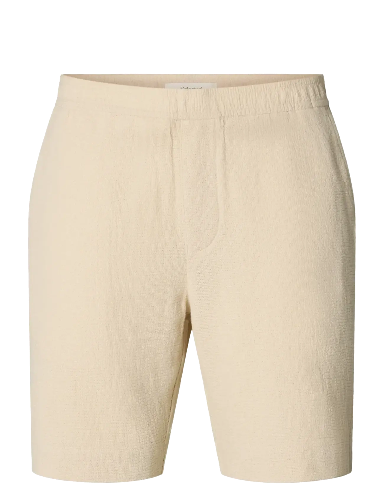 Selected SLHREGCAL SHORTS - Selected - OATMEAL / cream
