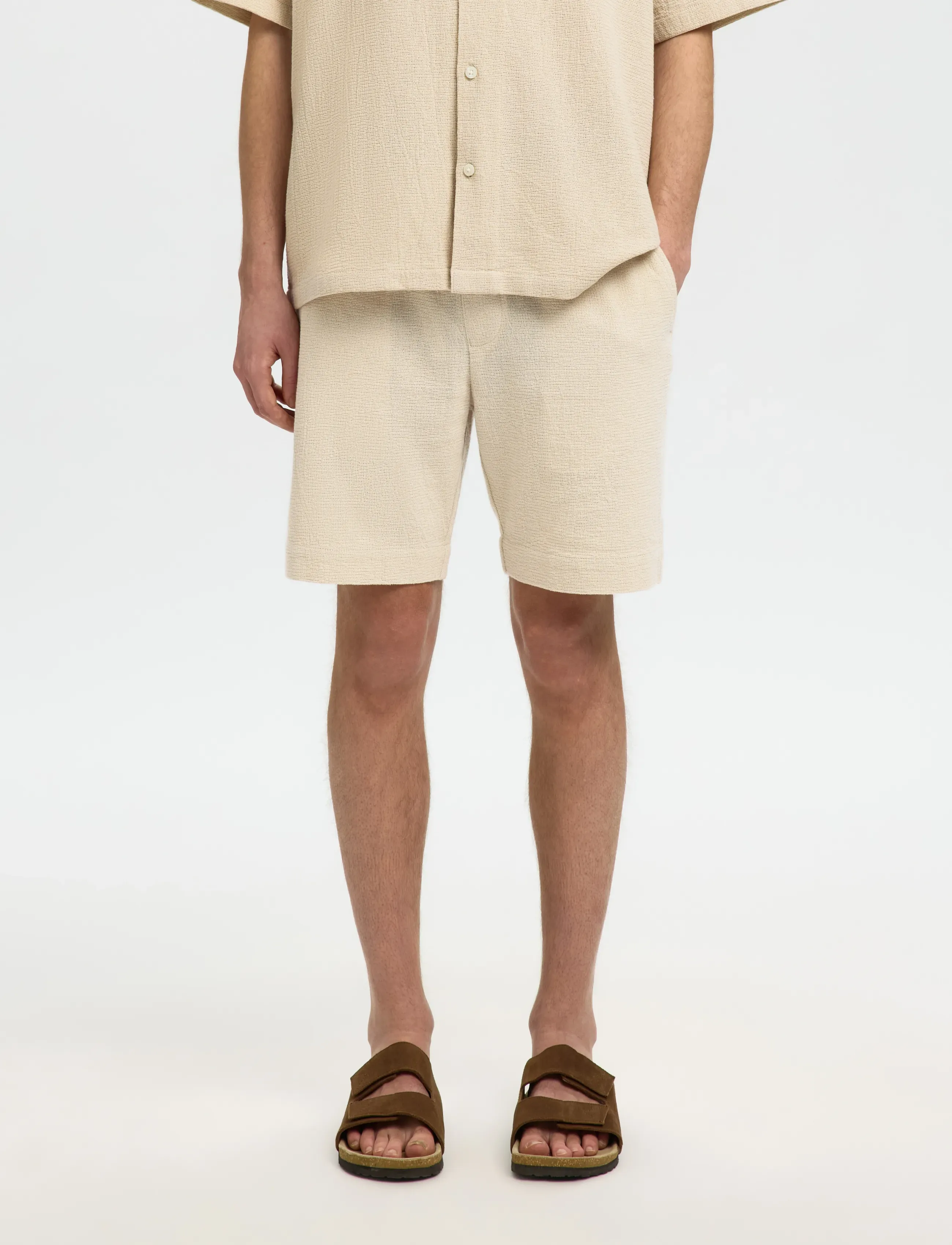 Selected Slhregcal Shorts, XXL, Cream, Shorts > Afslappede Shorts, Herre
