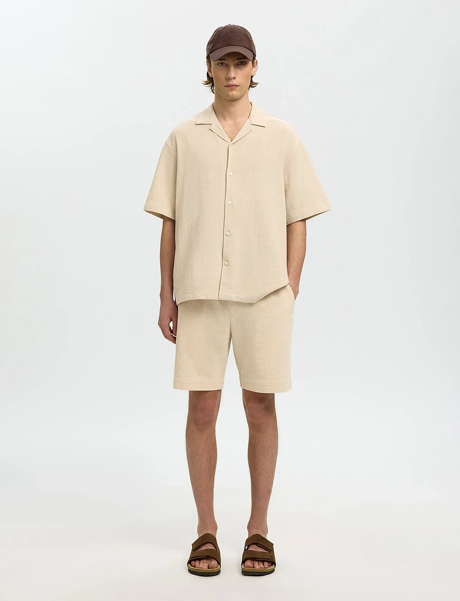 Selected - SLHREGCAL SHORTS - freizeitshorts - oatmeal - 3