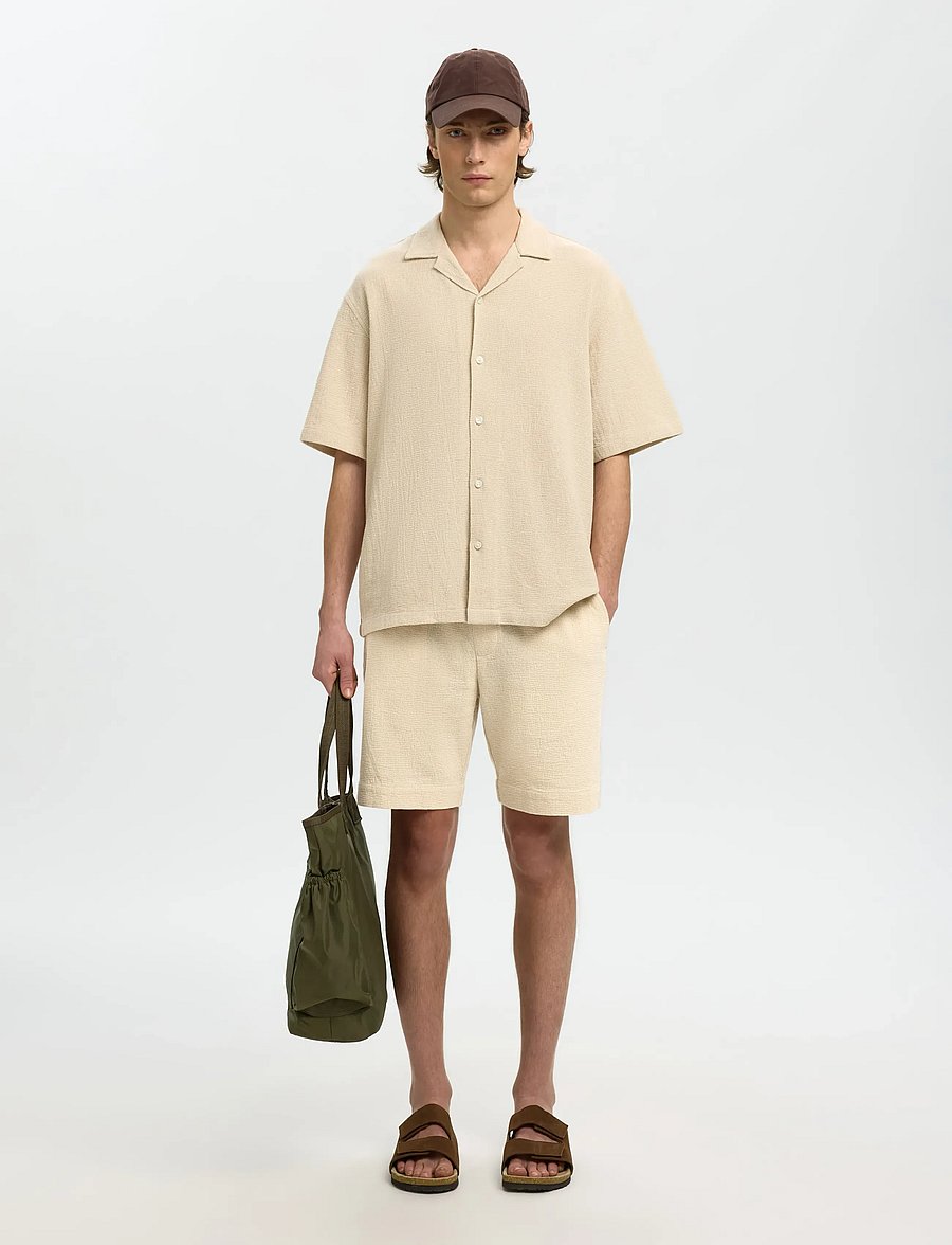 Selected - SLHREGCAL SHORTS - freizeitshorts - oatmeal - 5