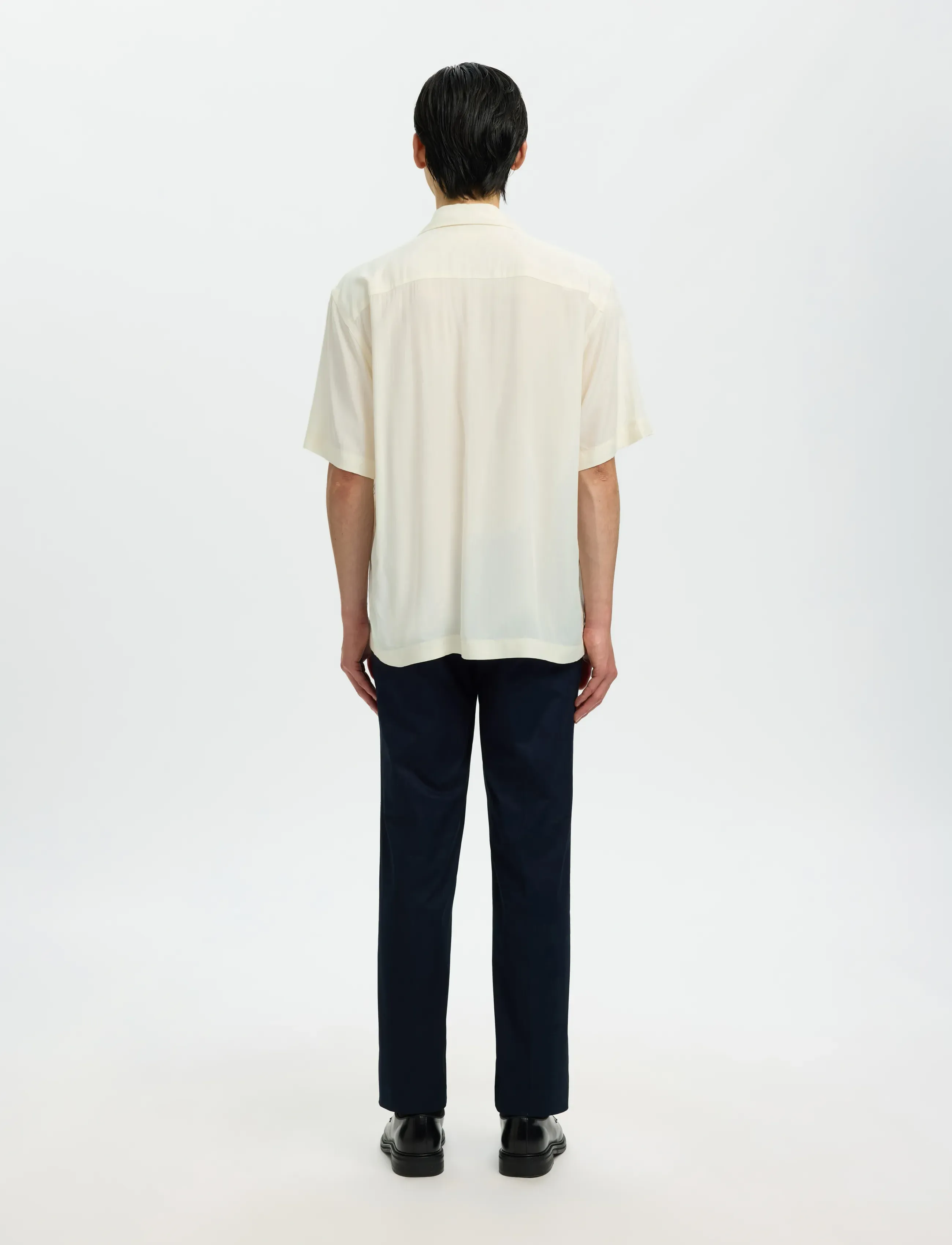 Selected - SLHRLXHOTEL AMOUR PRINT SS SHIRT - chemises à motifs - egret - 2