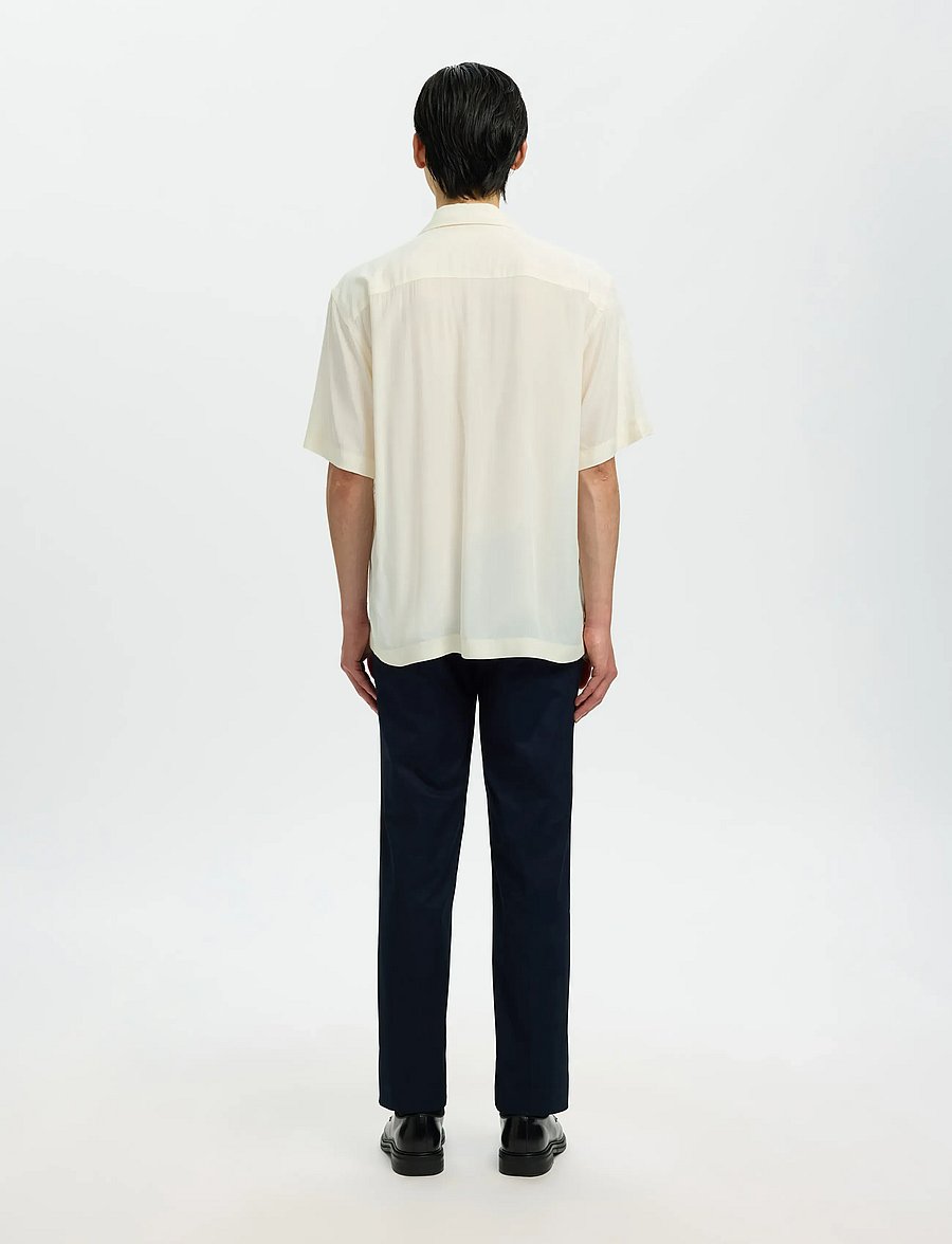 Selected - SLHRLXHOTEL AMOUR PRINT SS SHIRT - chemises à motifs - egret - 2