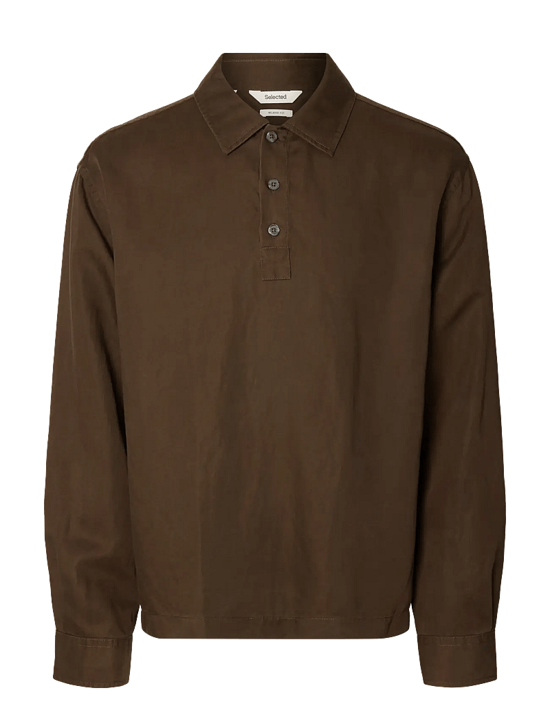 Selected - SLHRLXMIKA TENCEL BLEND LIGHT OVERSHIRT - osta olukorra järgi - bracken - 1