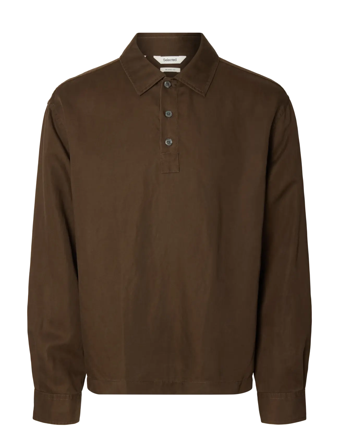Selected SLHRLXMIKA TENCEL BLEND LIGHT OVERSHIRT - Riided - BRACKEN / brown