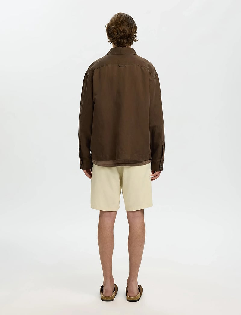 Selected - SLHRLXMIKA TENCEL BLEND LIGHT OVERSHIRT - osta olukorra järgi - bracken - 2